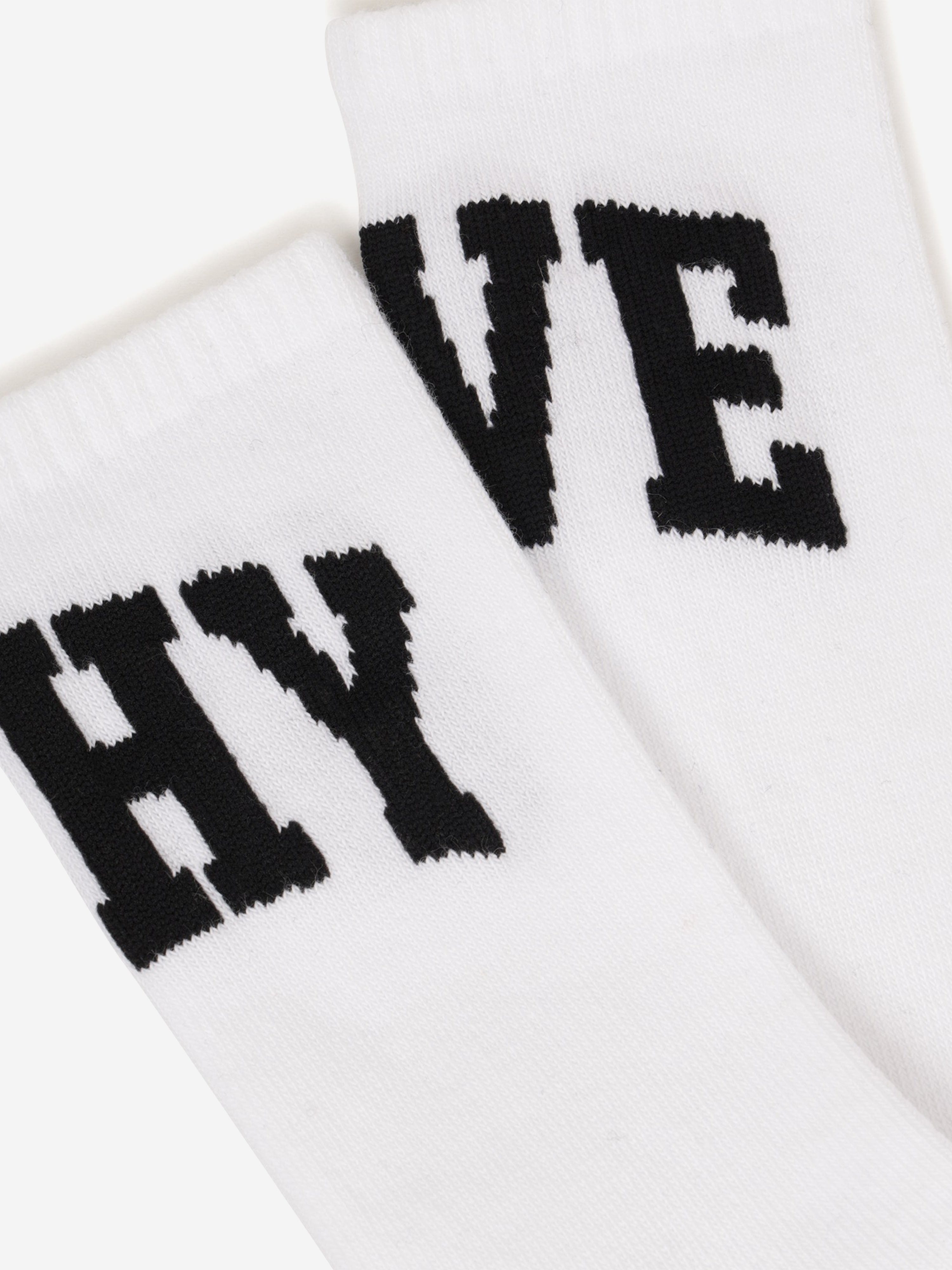 Boys Jacquard Logo Socks in White Buy Cheap Low Shipping