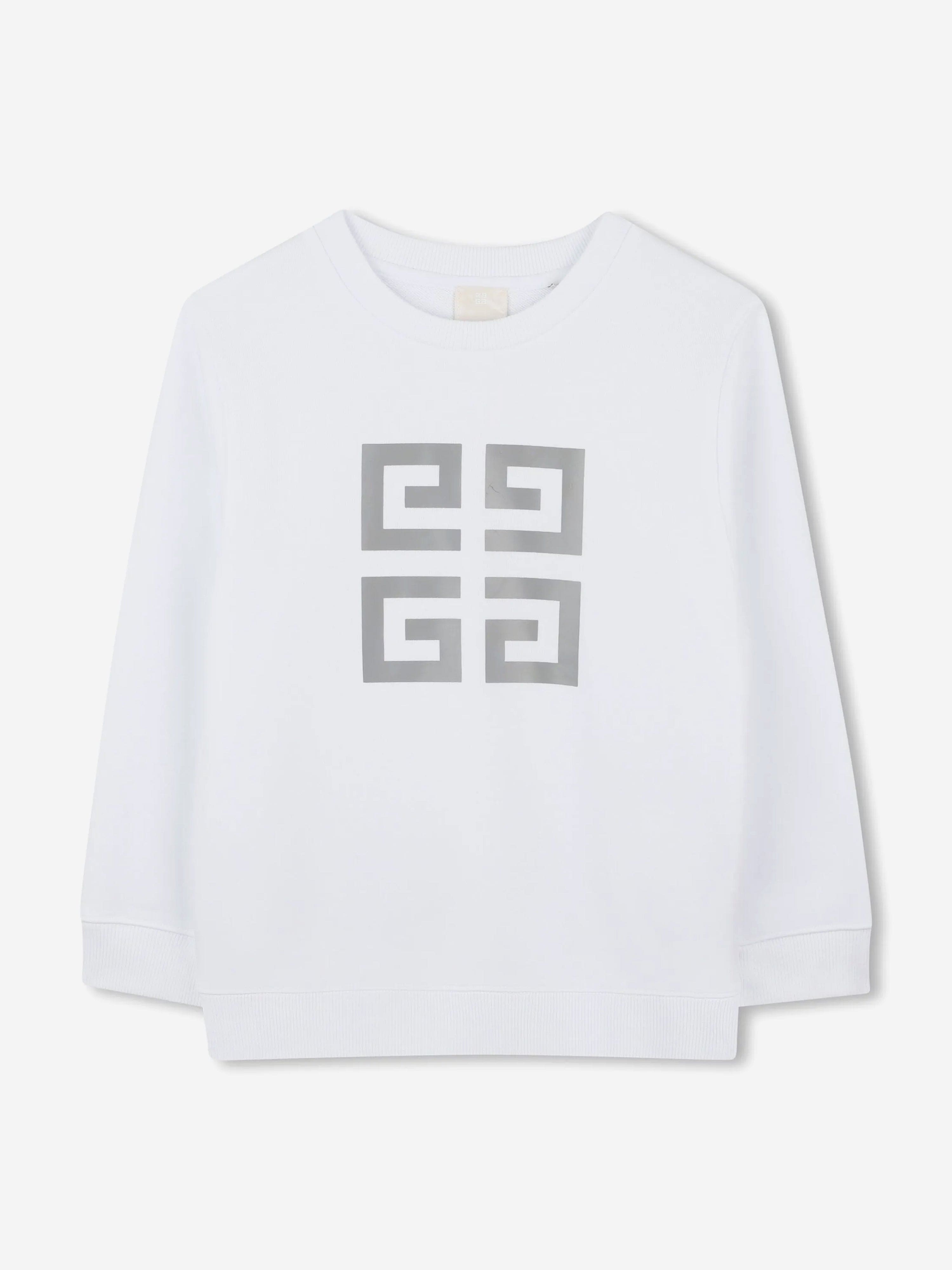 Boys 4G Logo Sweatshirt in White Get To Buy Sale Online