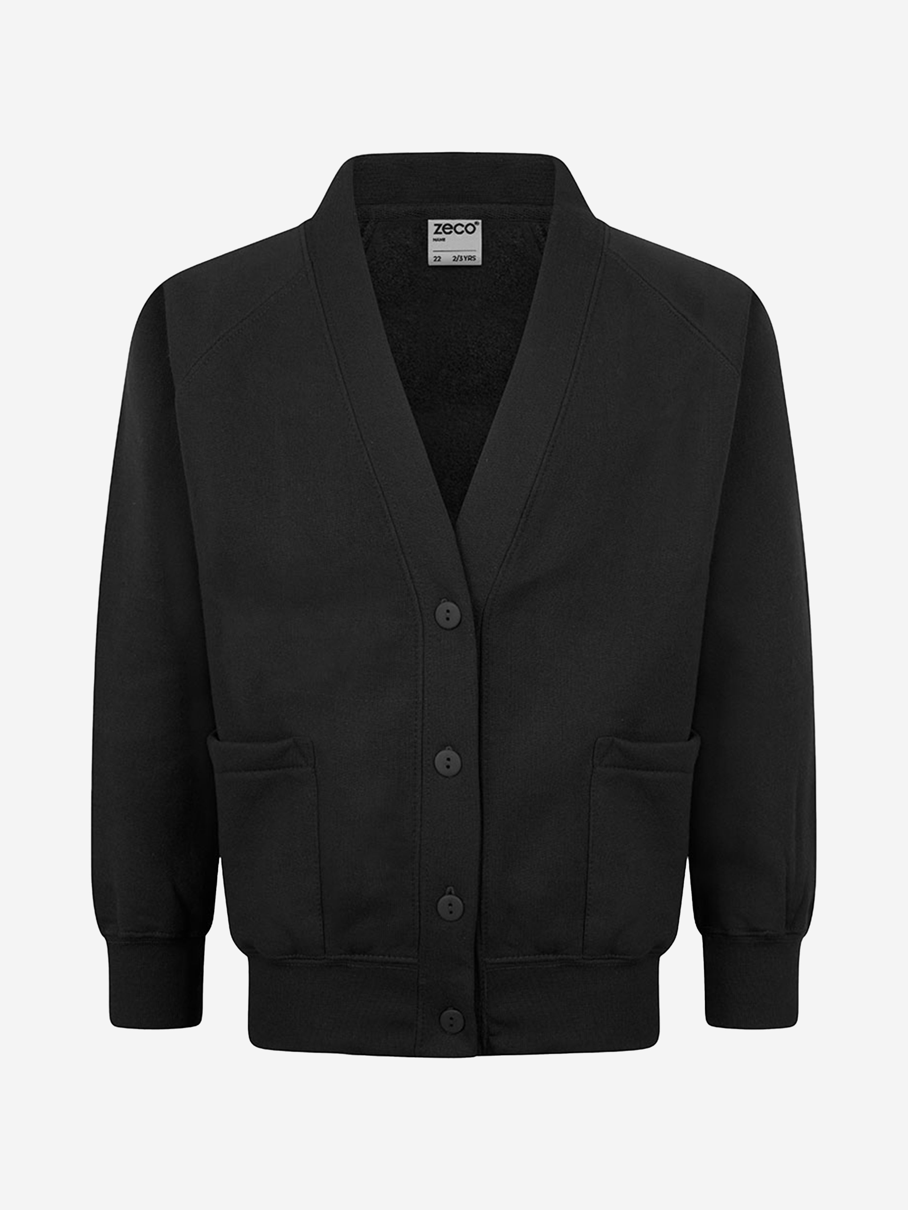 Zeco Kids School Sweatshirt Cardigan in Black Discount Hot Sale