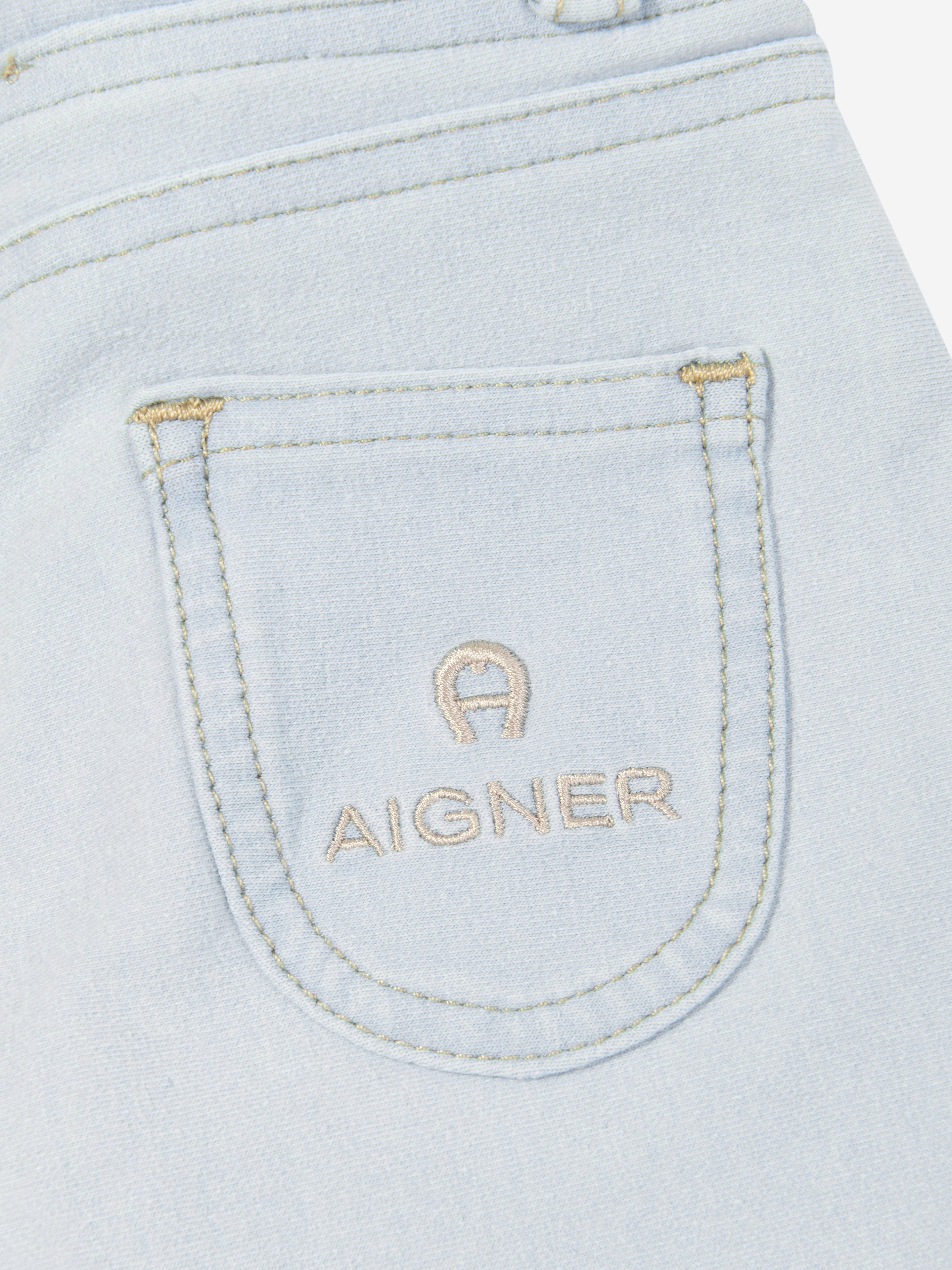 Aigner Baby Girls Sweat Denim Trousers in Blue Cheap Pice Outlet Sale