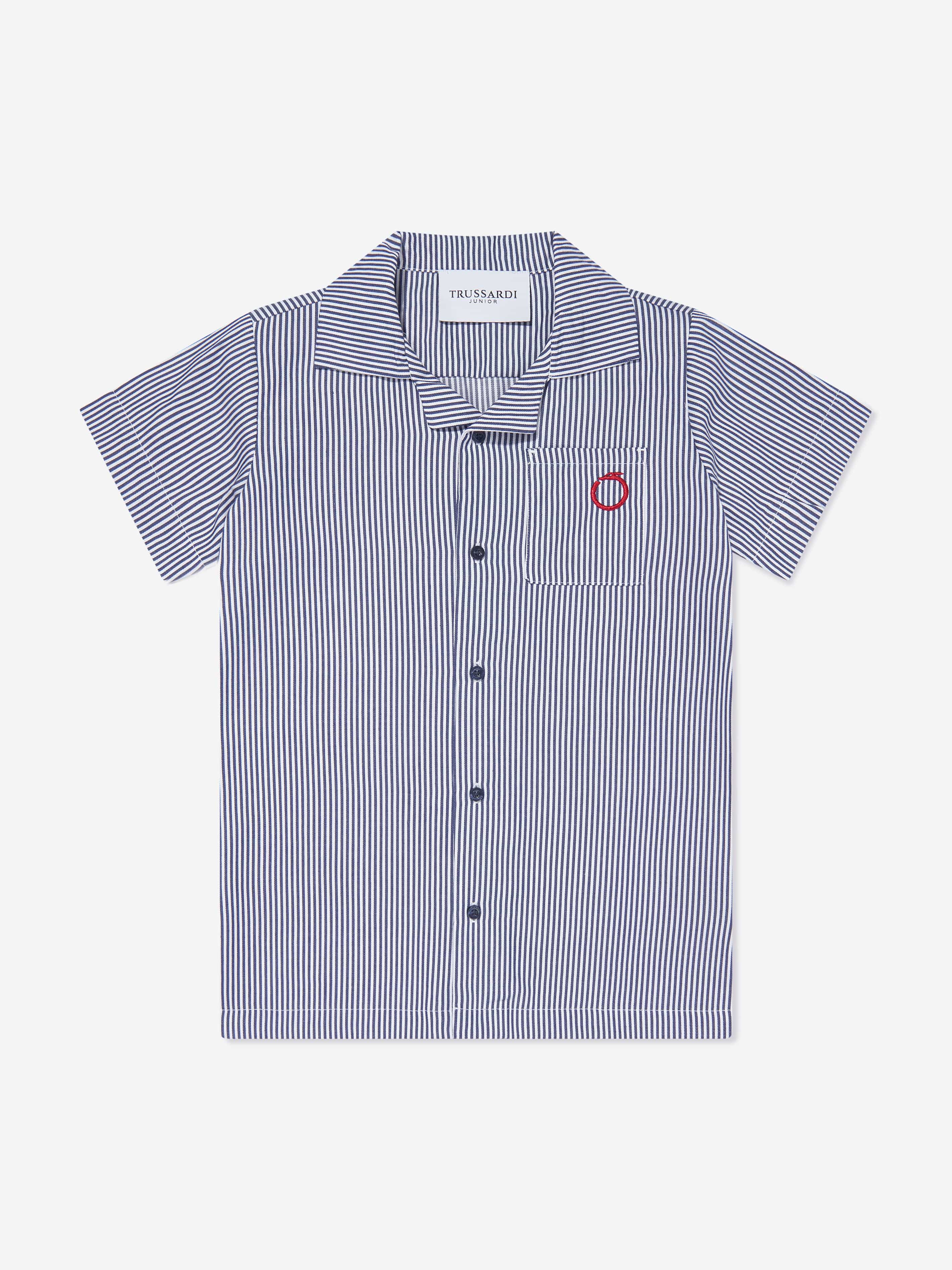 Trussardi Boys Copren Short Sleeve Shirt in Navy Largest Supplier