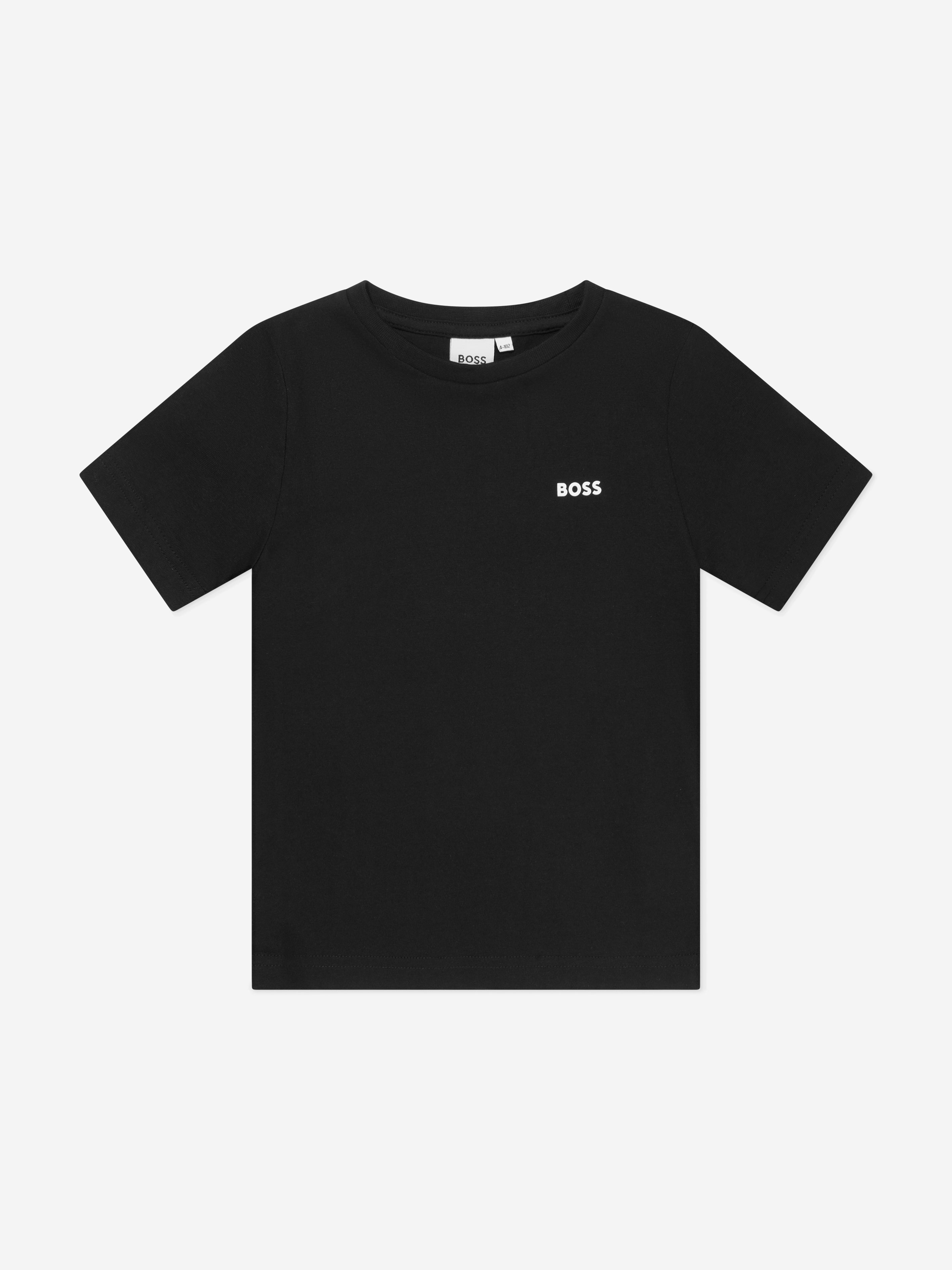 BOSS Boys Logo T-Shirt in Black Store Sale Online