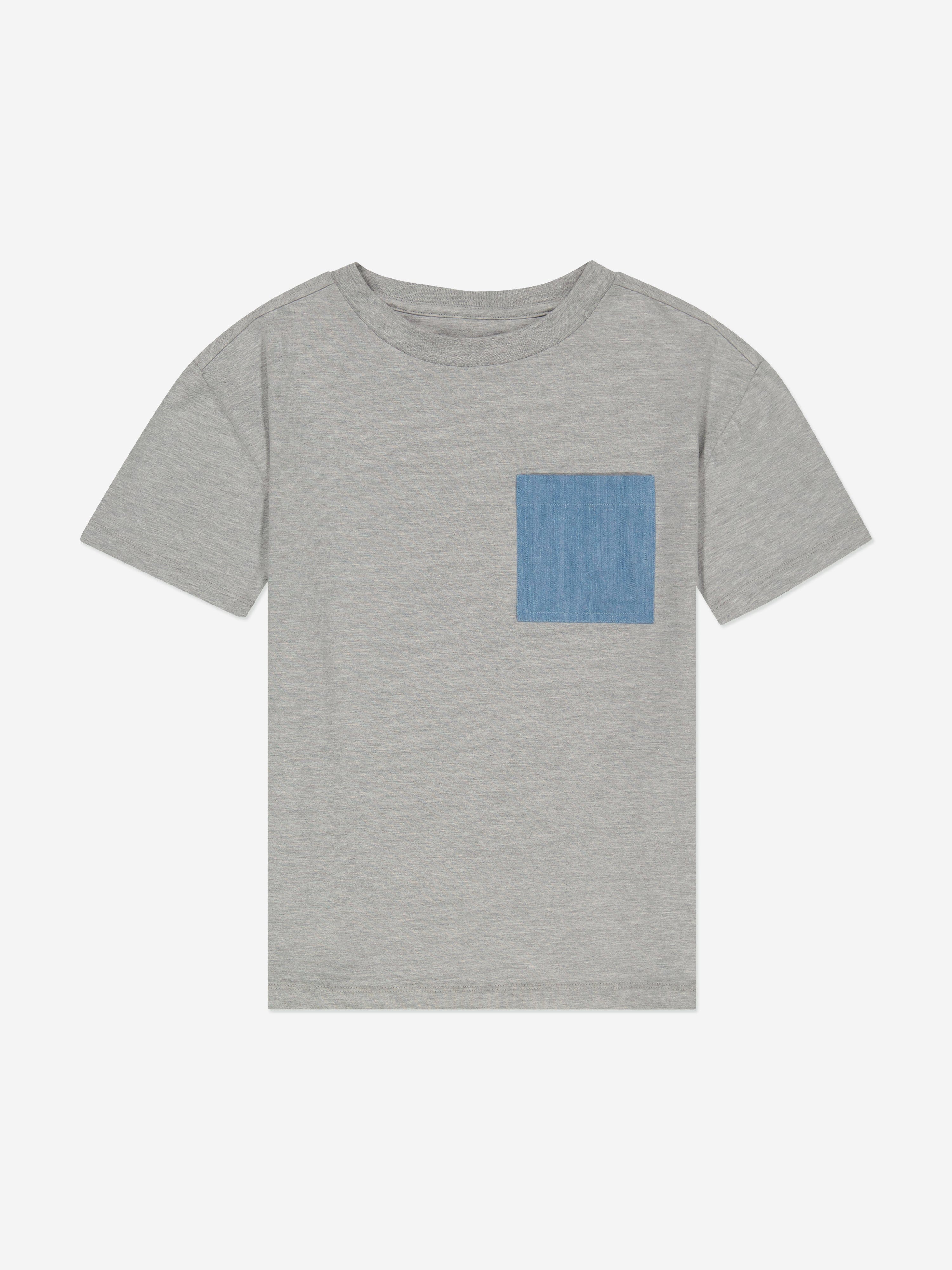 DL1961 Kids Pocket T-Shirt in Grey Cheap Fake