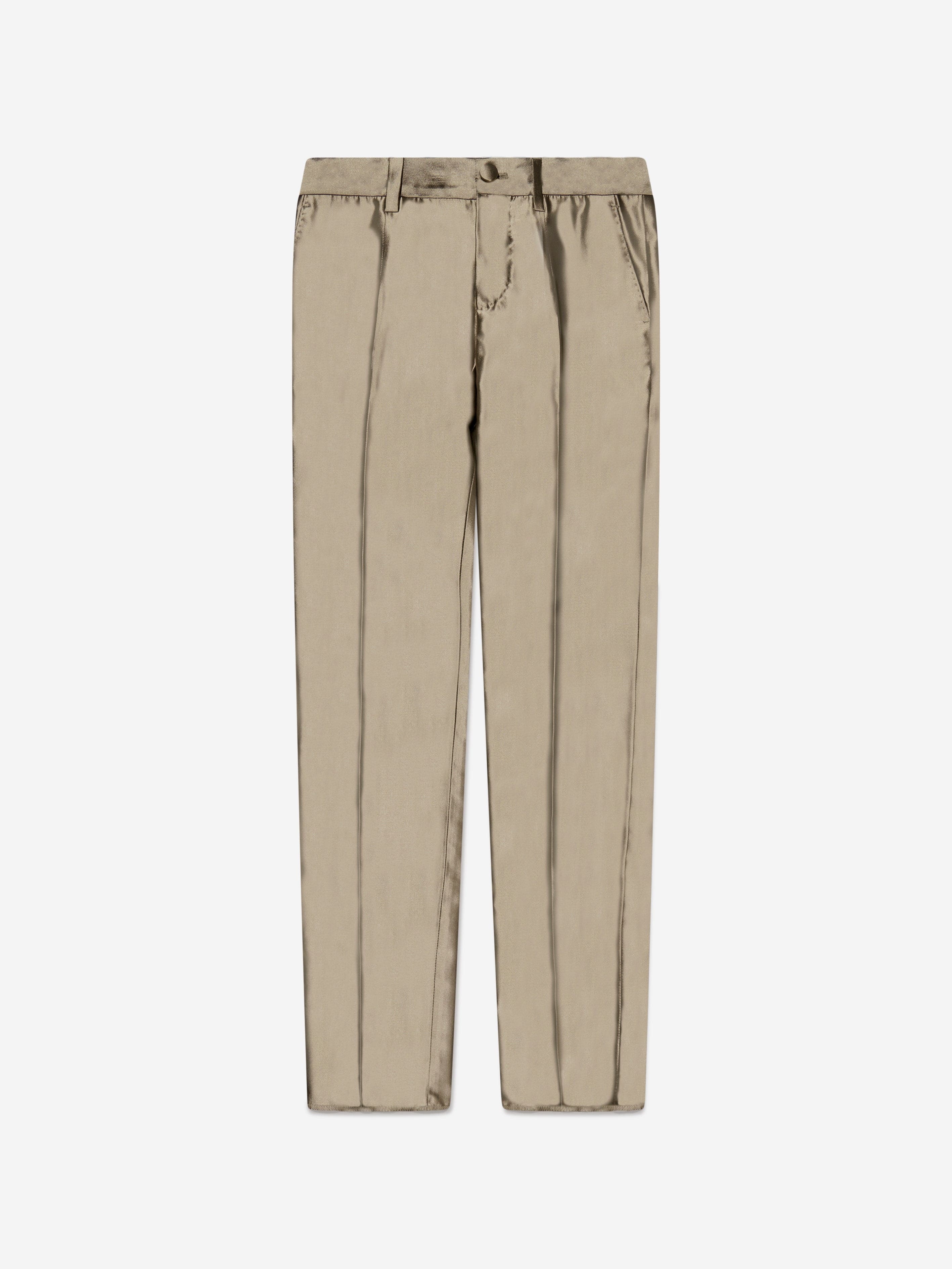 Dolce & Gabbana Boys Silk Suit Trousers in Gold Cheap Good Selling