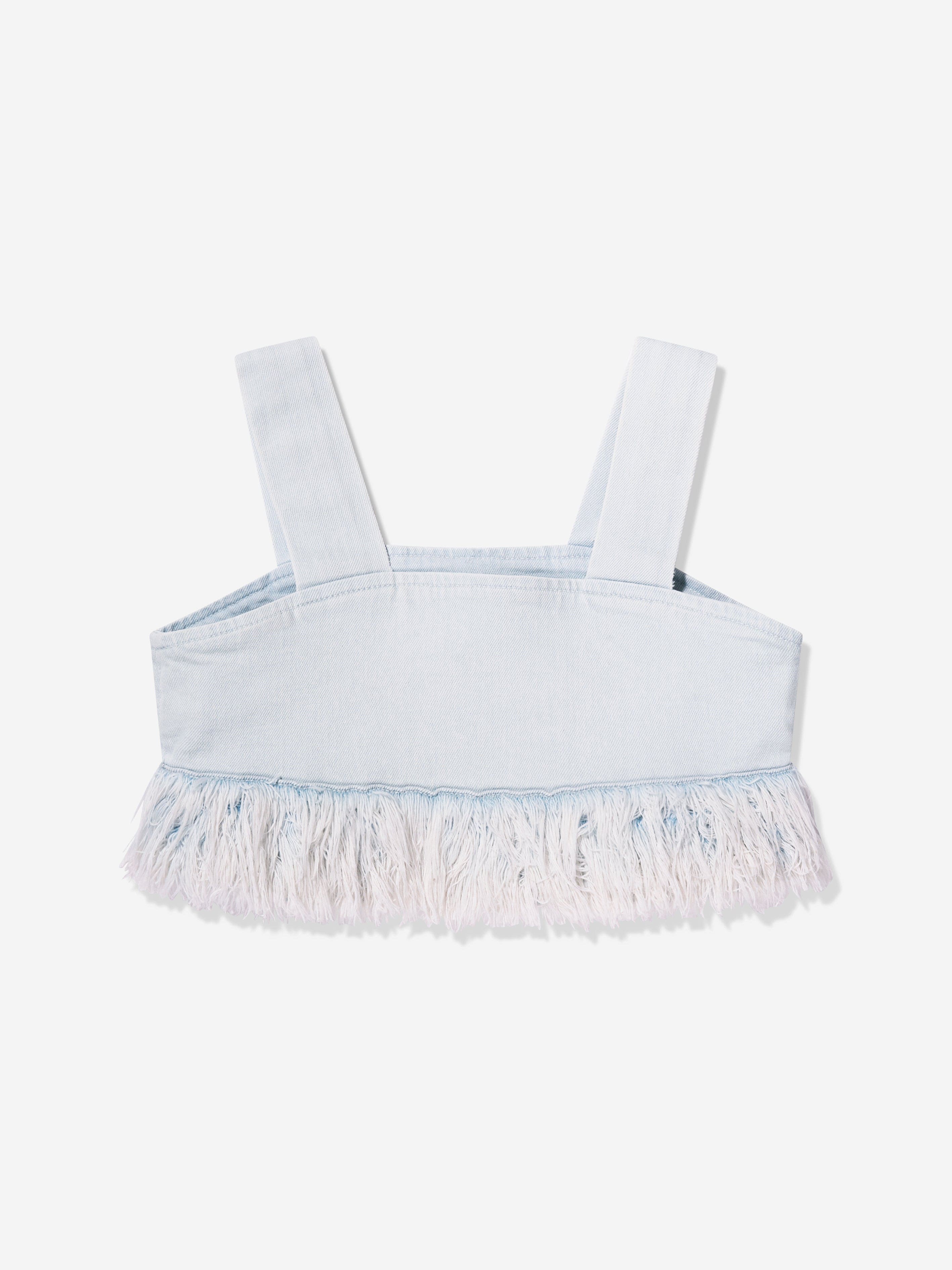 DL1961 Girls Cora Denim Fur Crop Top in Blue Find Great Cheap Online