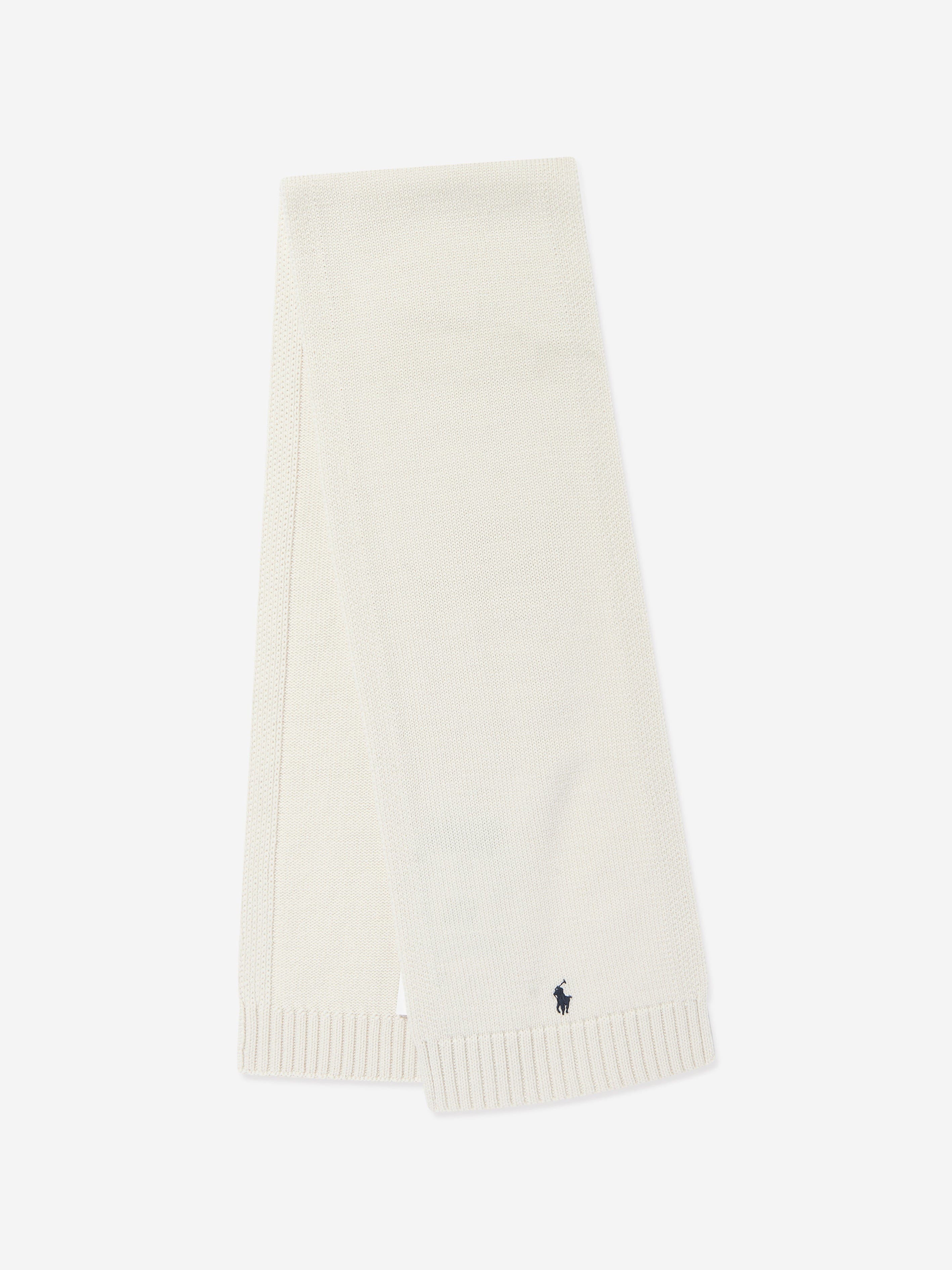 Ralph Lauren Boys Merino Wool Scarf in Ivory Discount Purchase