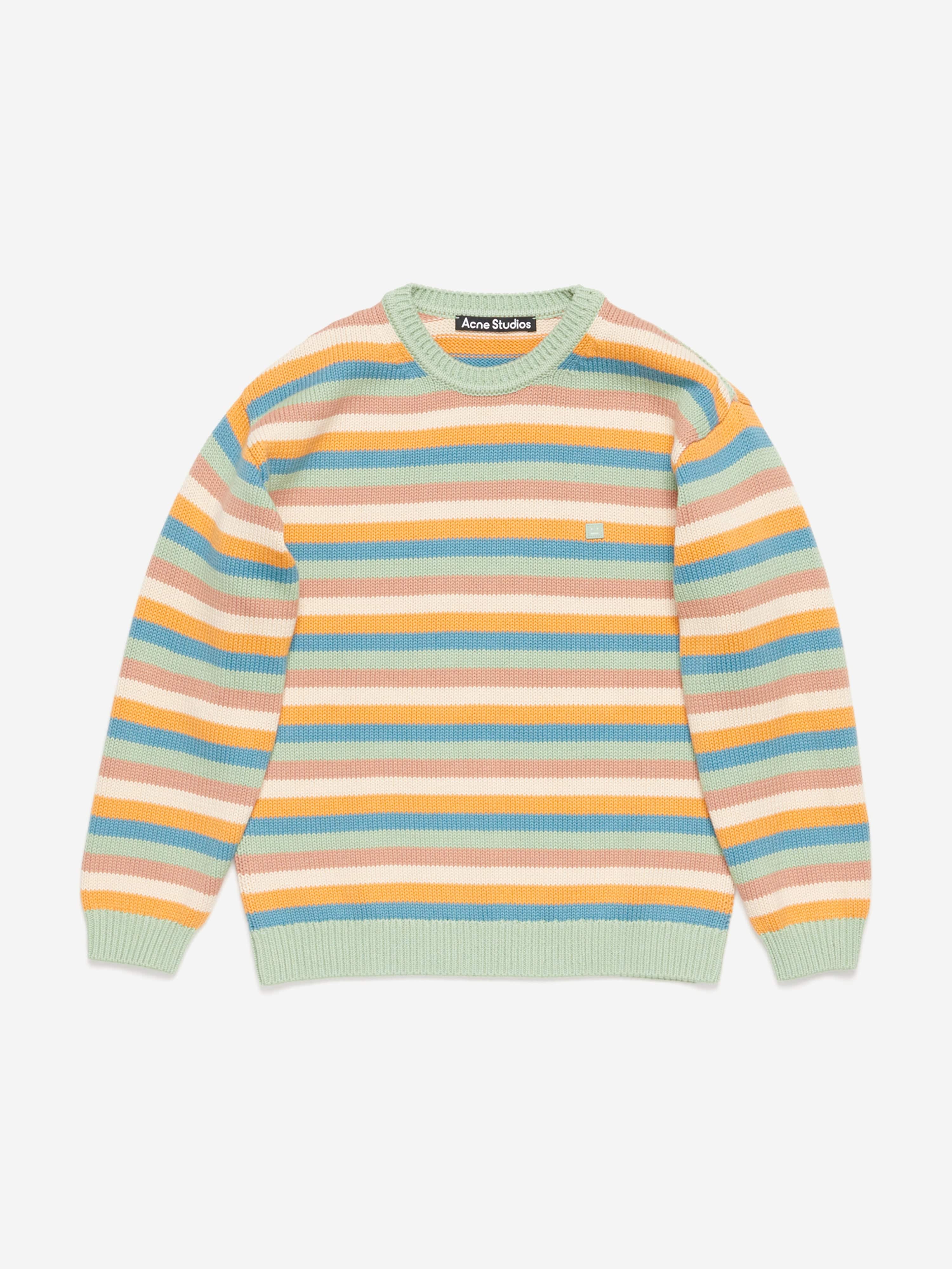 Acne Studios Kids Striped Knitted Jumper in Multicolour Reliable