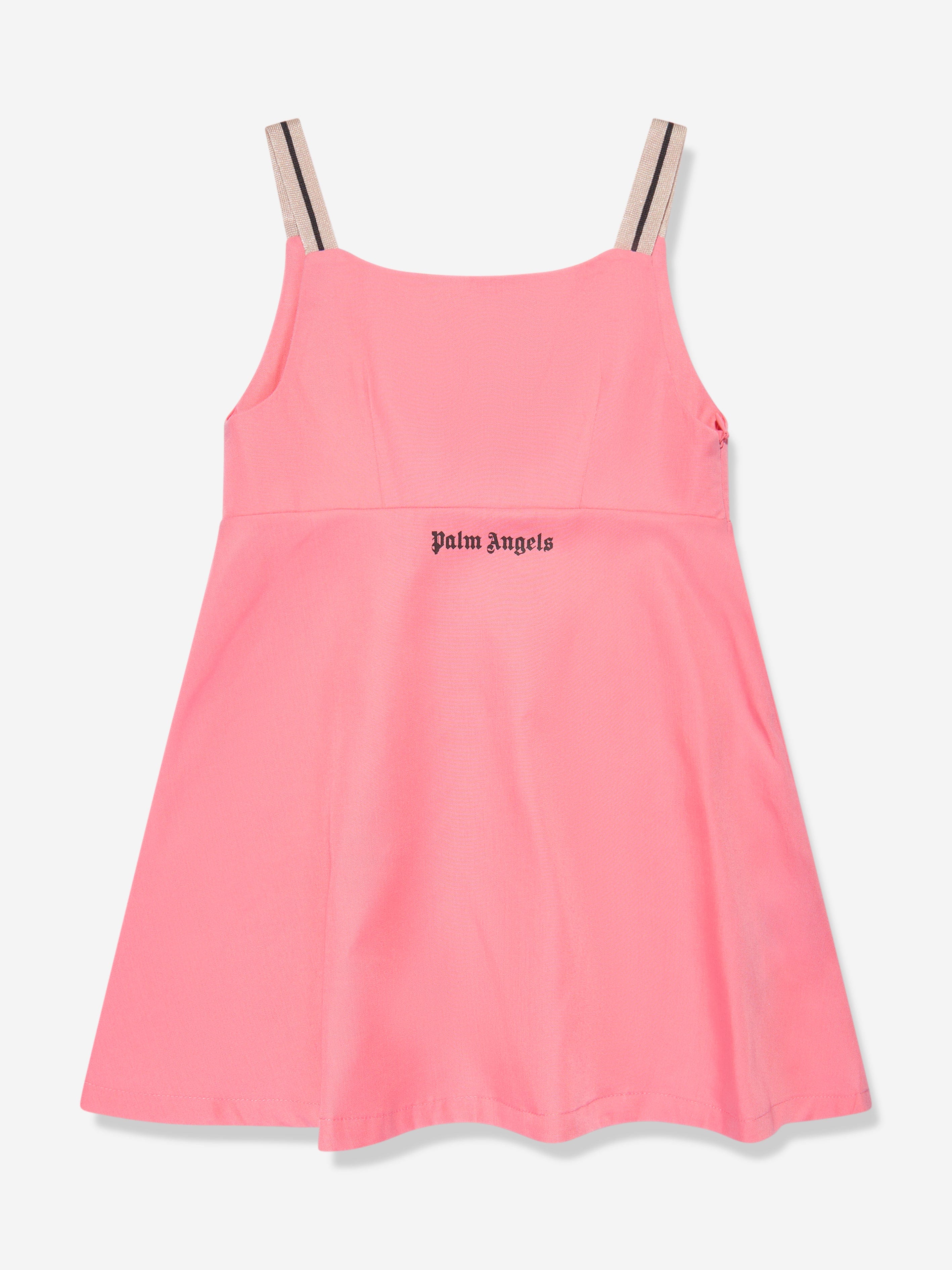 Palm Angels Girls Track Slip Dress in Pink Cheap Sale Cost