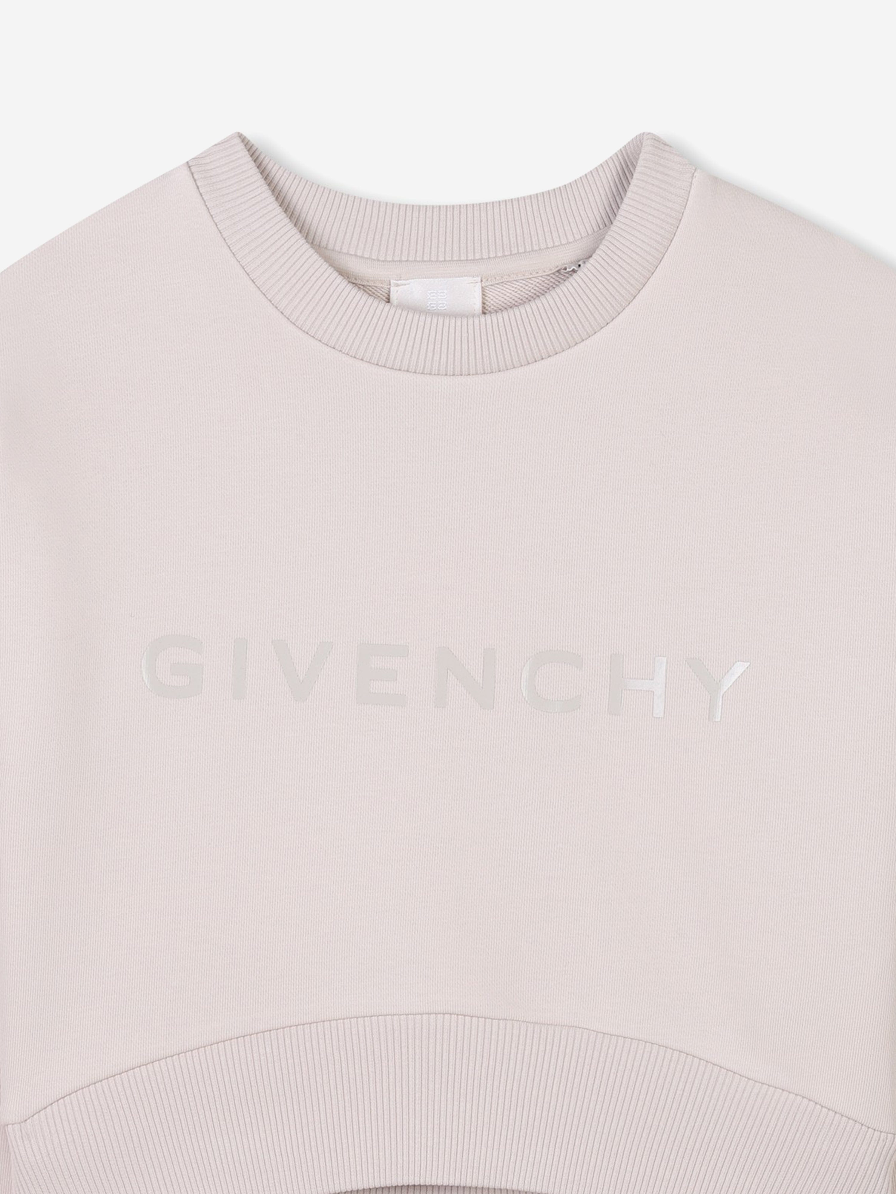 Girls Logo Print Sweatshirt in Beige For Nice Online