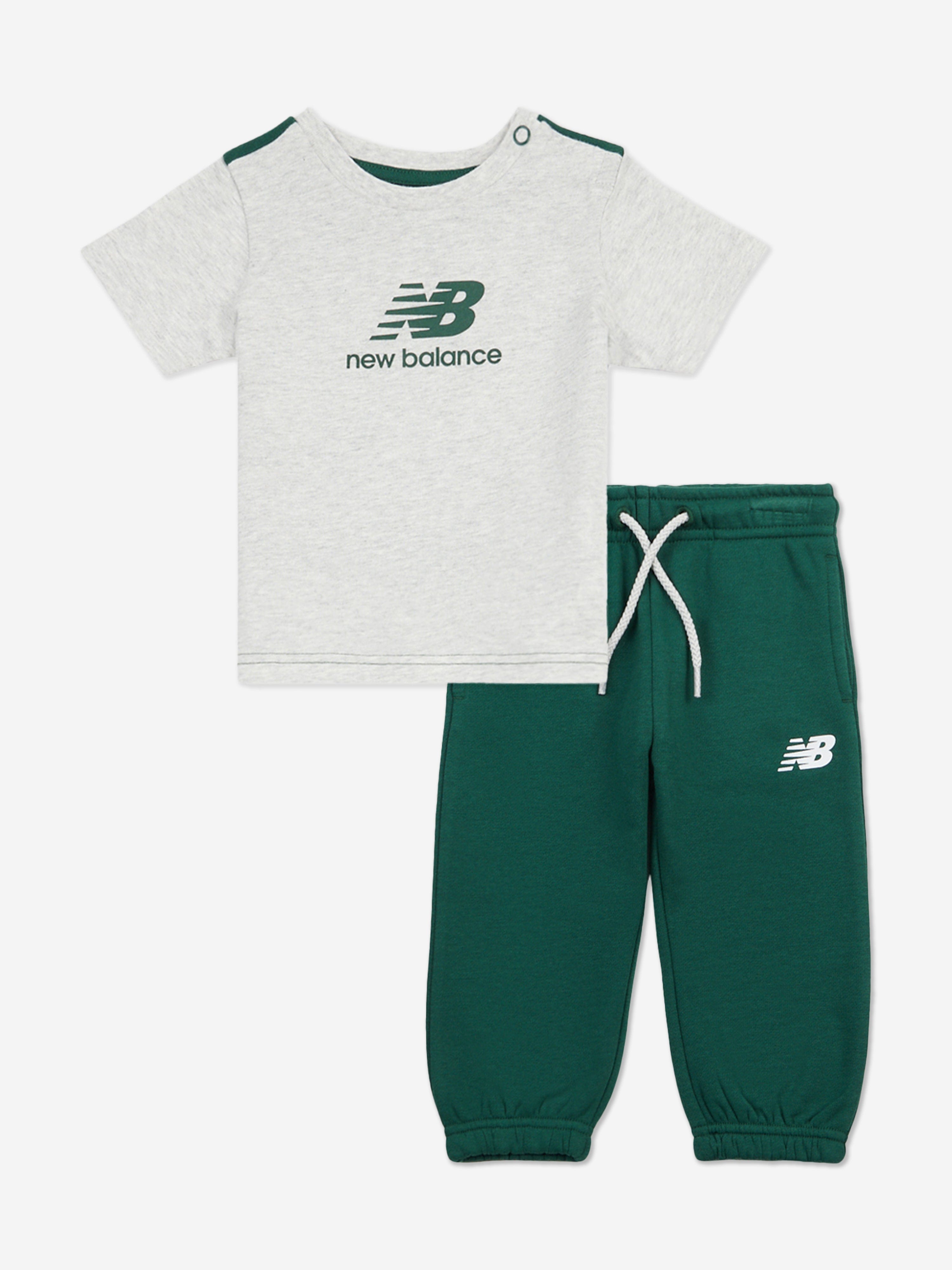 New Balance Baby Boys T-Shirt and Joggers Set in Green Free Shipping With Paypal
