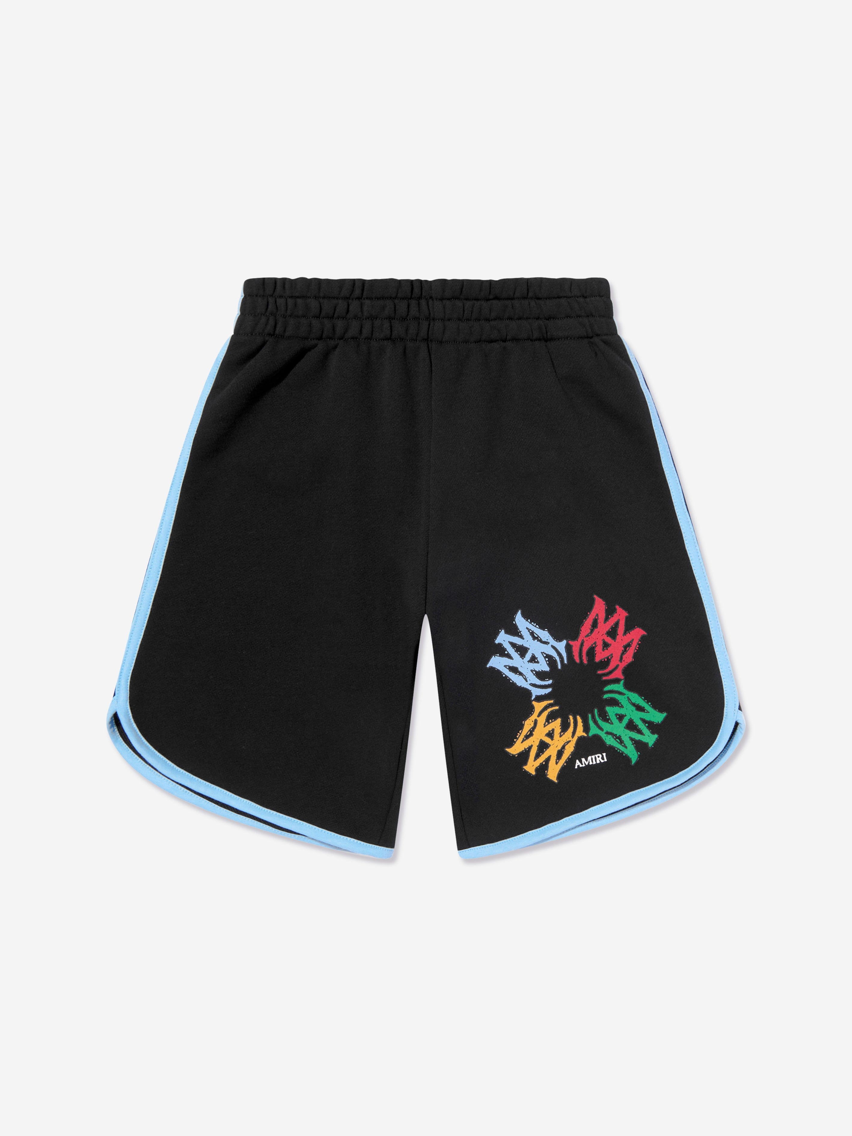Kids MA Quad Scribble Shorts in Black Best Sale Online
