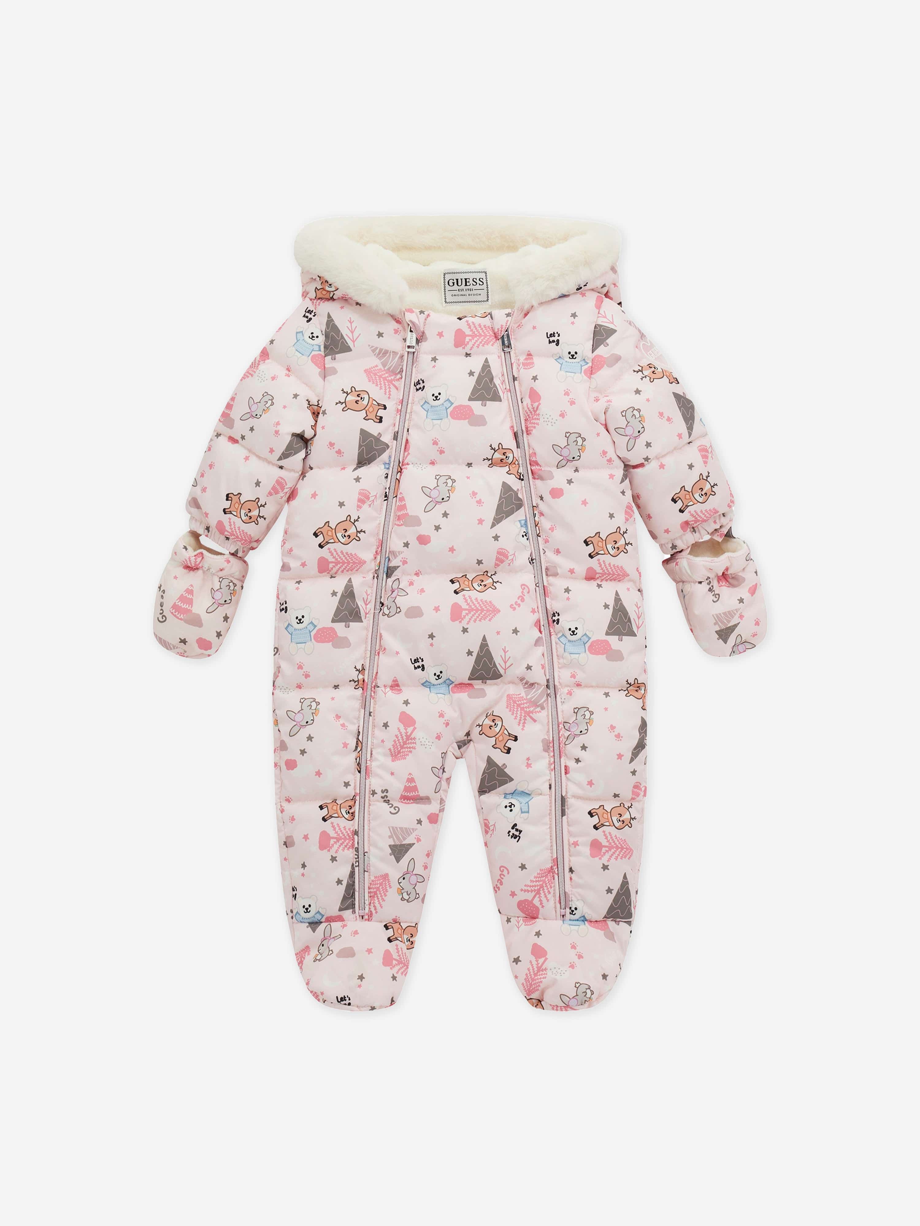 Guess Baby Girls Forest Snowsuit in Pink Wholesale Pice