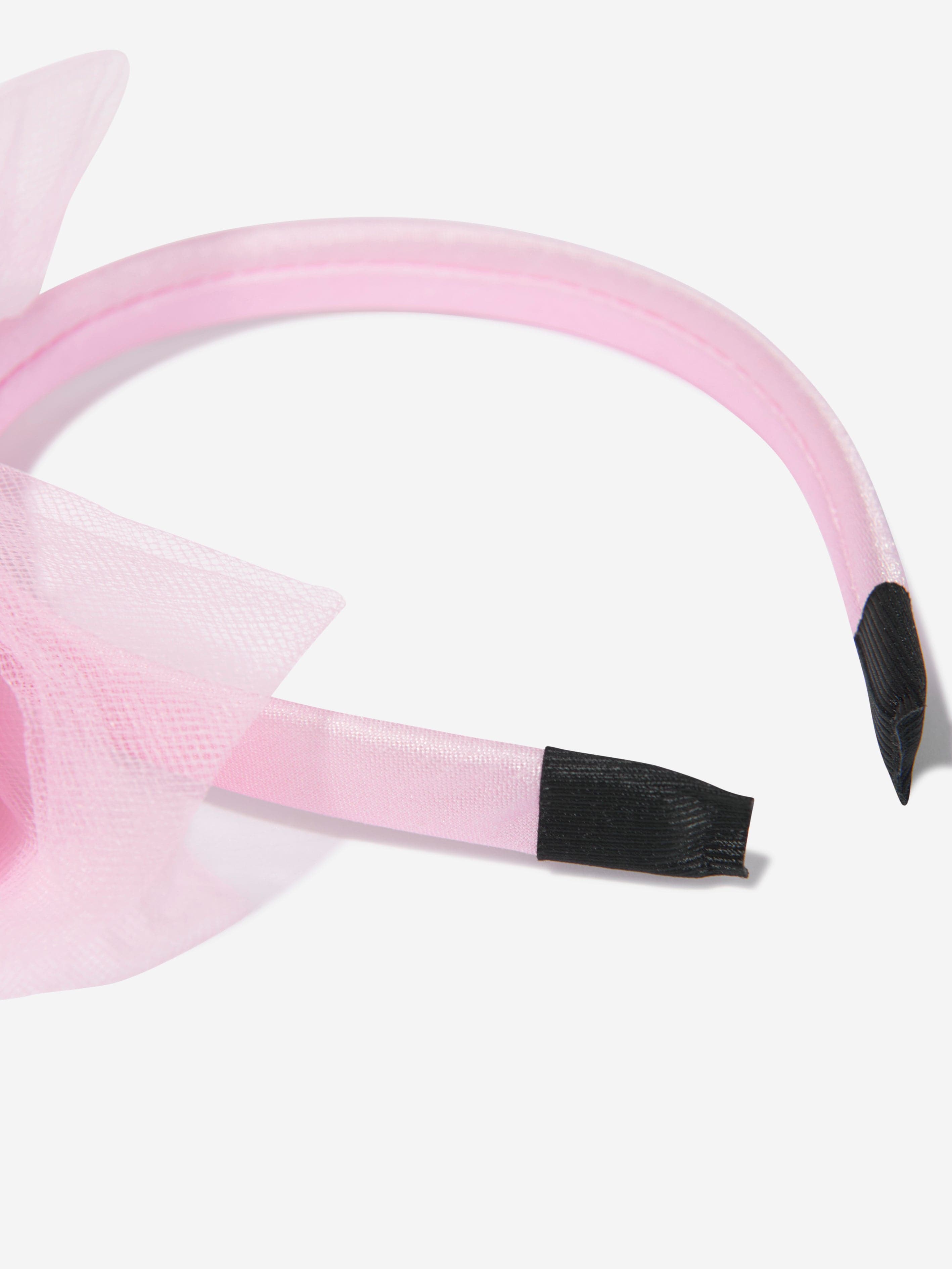 Rachel Riley Girls Tulle Bow Headband in Pink Comfortable