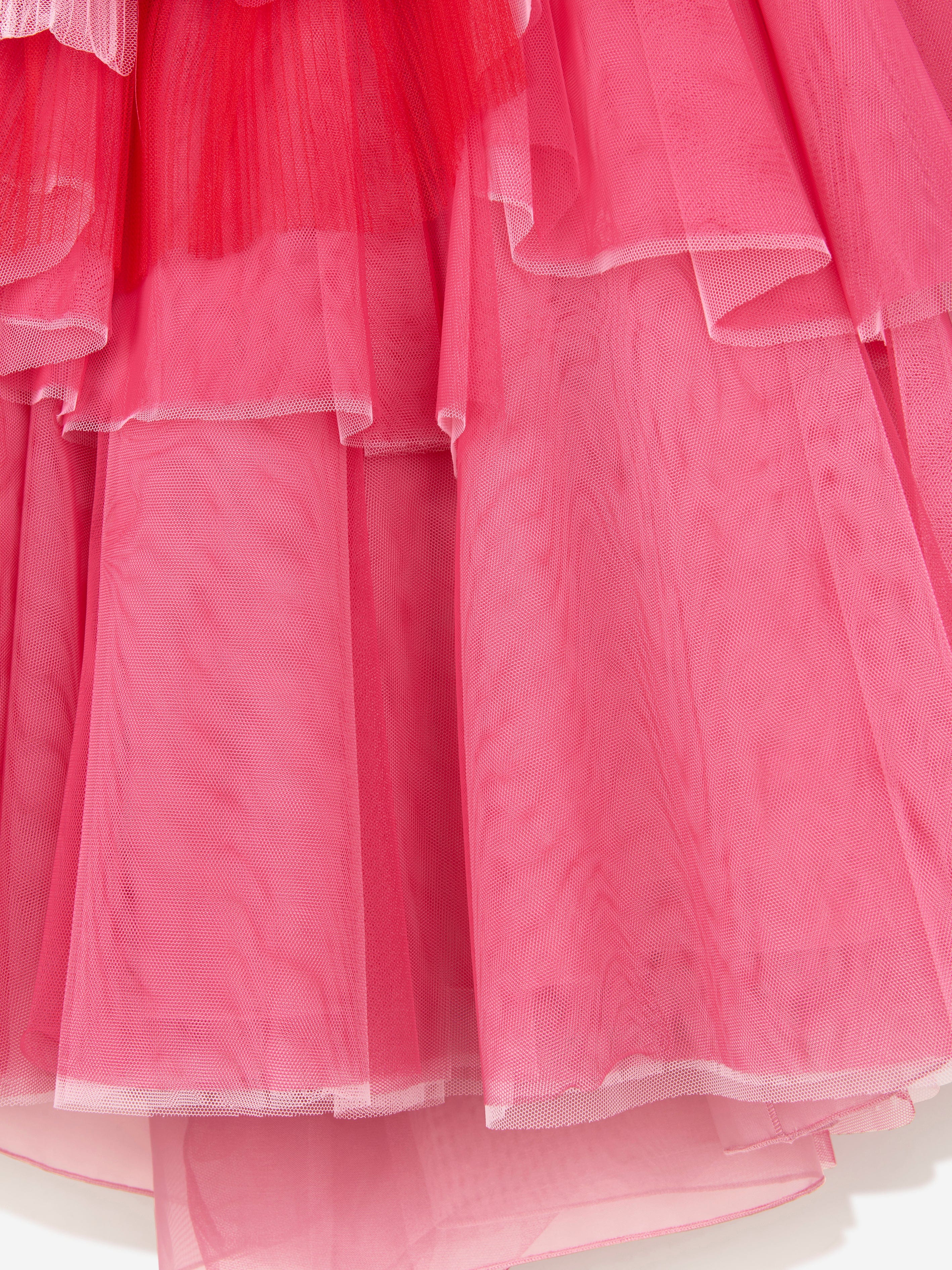 Marchesa Girls Volant Tulle Gown in Pink Online Cheap Pice