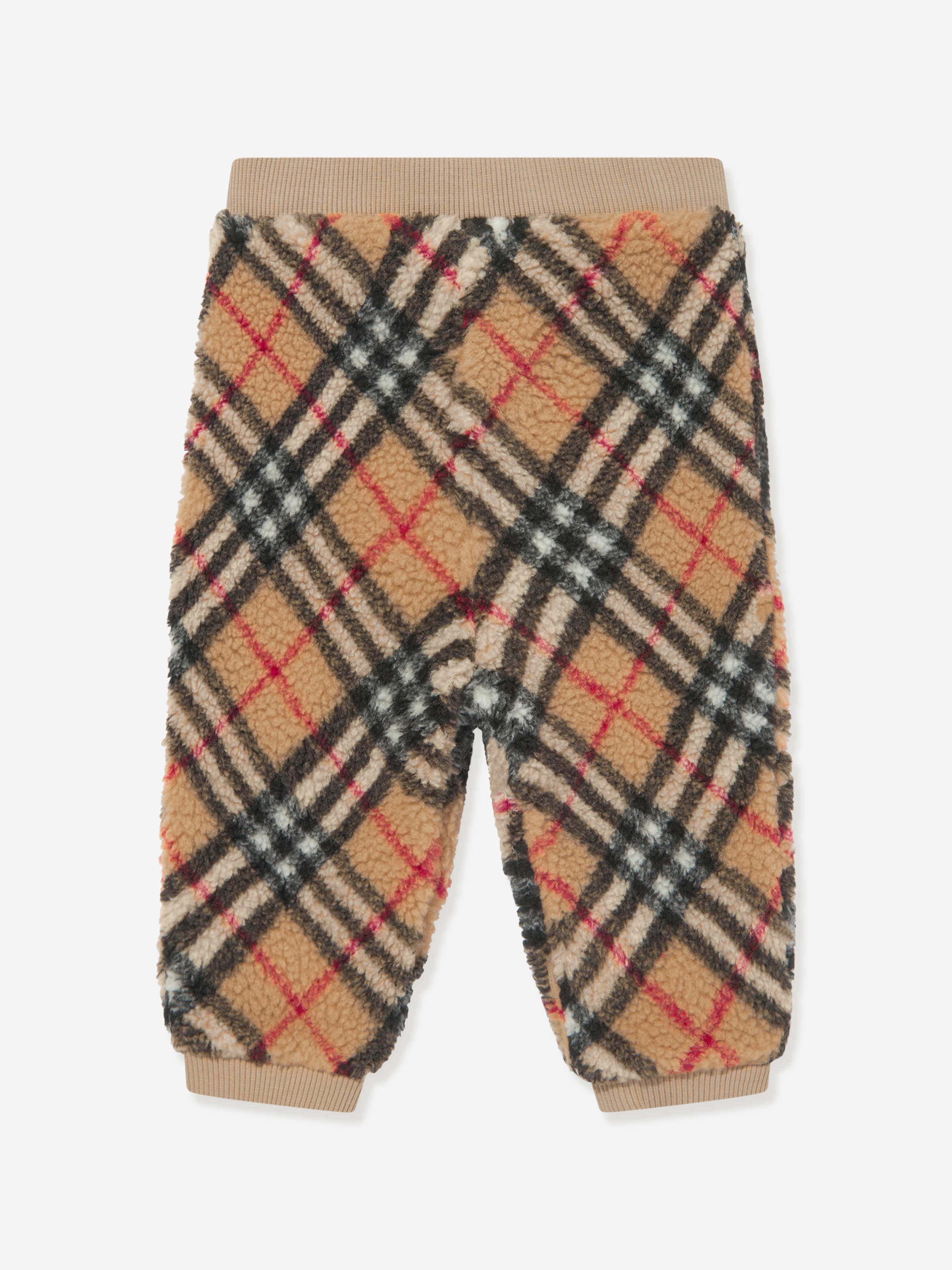 Burberry Baby Boys Archive Check Edgar Joggers in Beige Cheap Tumblr