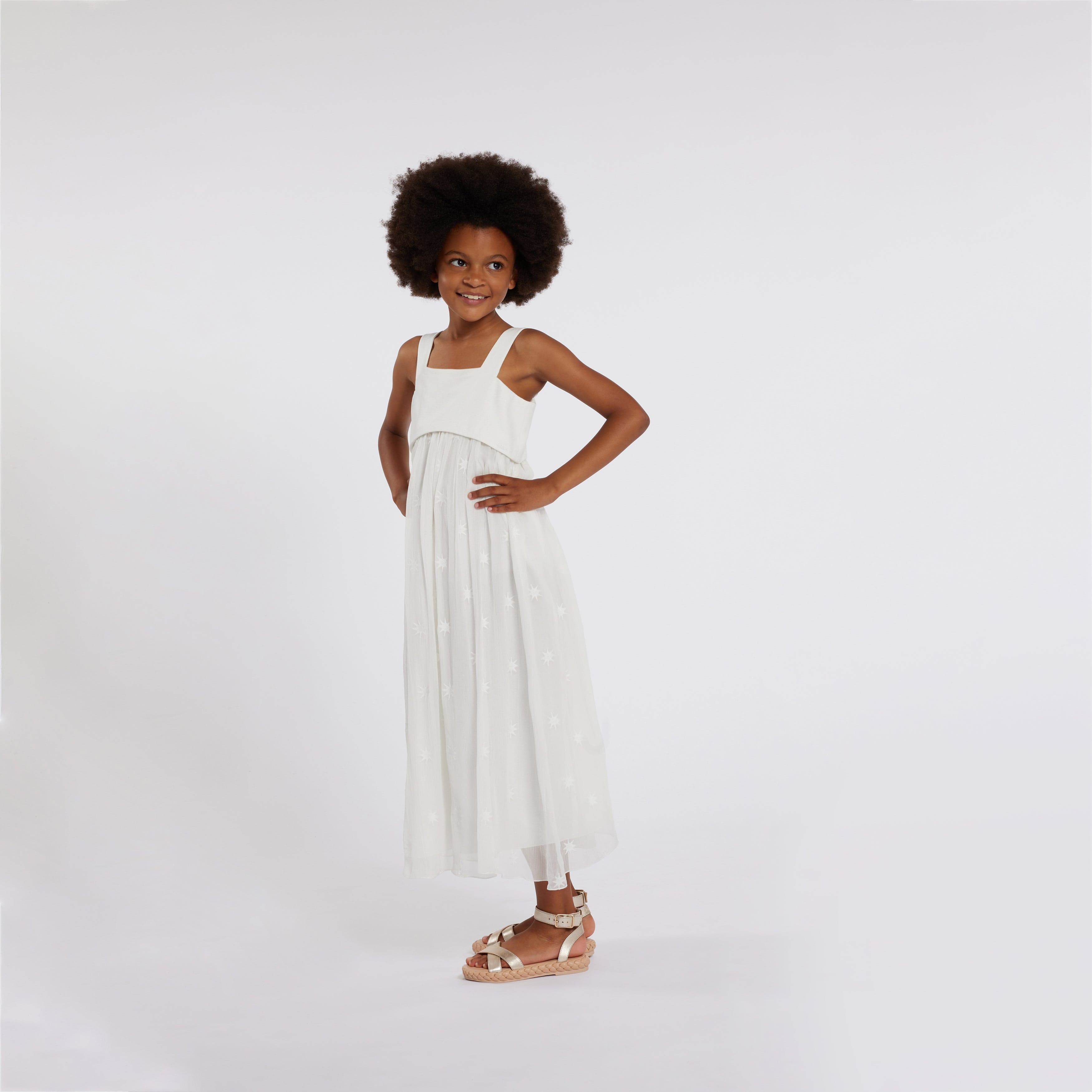 Chlo¨¦ Girls Silk Ceremony Dress in ivory Professional Cheap Pice
