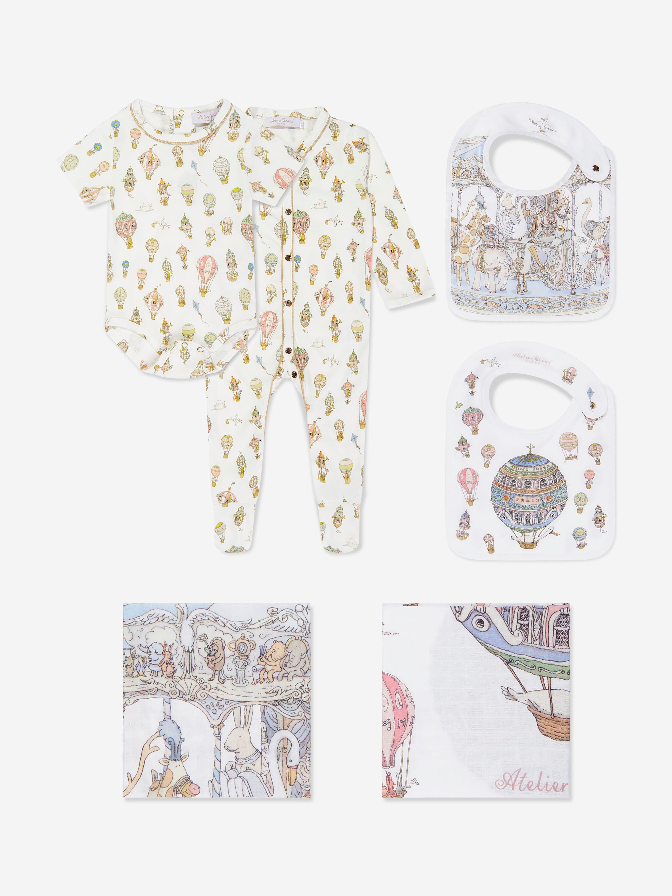 Atelier Choux Baby Carousel Luxury Gift Set in White Buy Cheap Newest