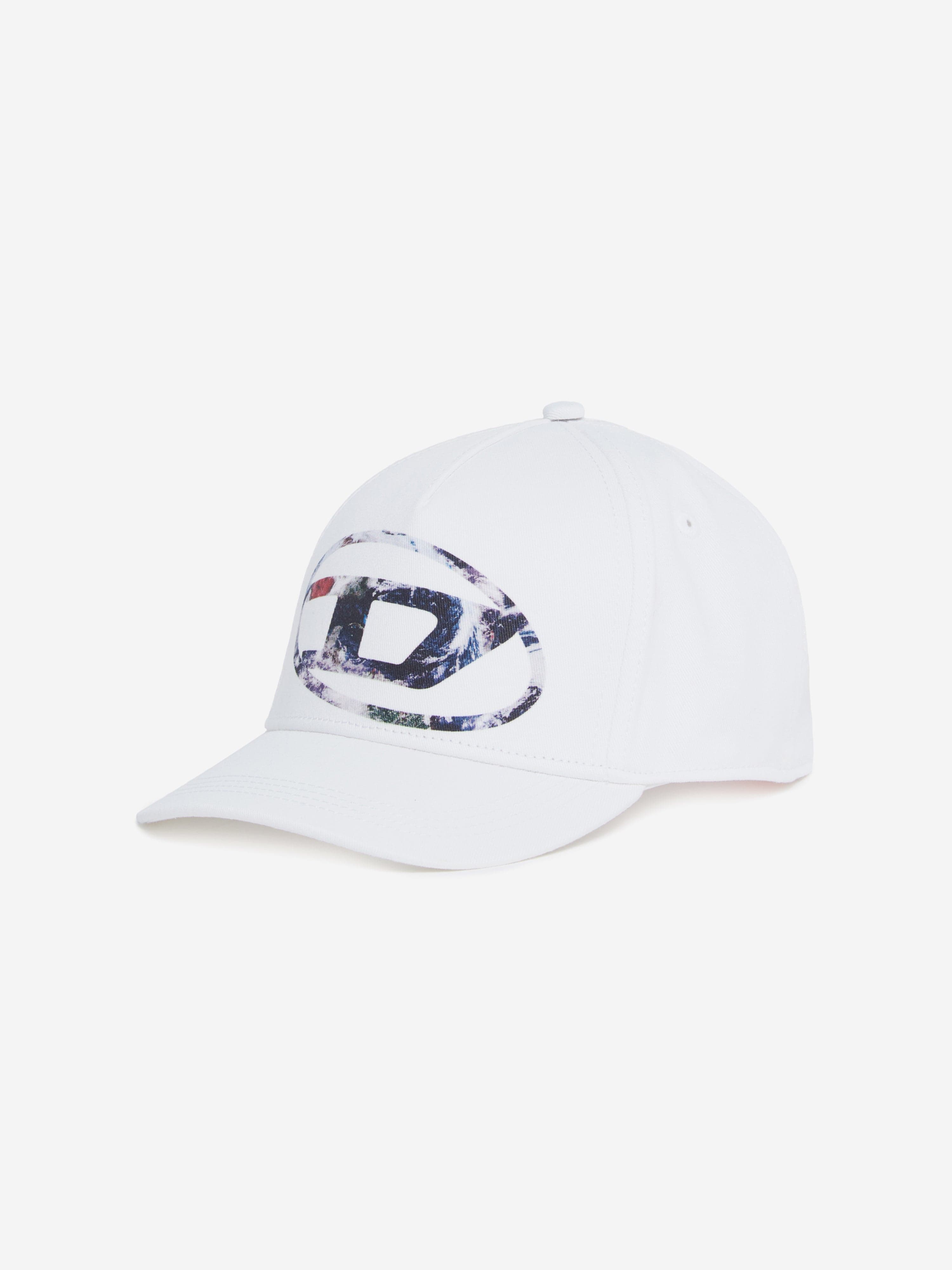 Diesel Kids Oval D Logo Cap in White Sale Explore