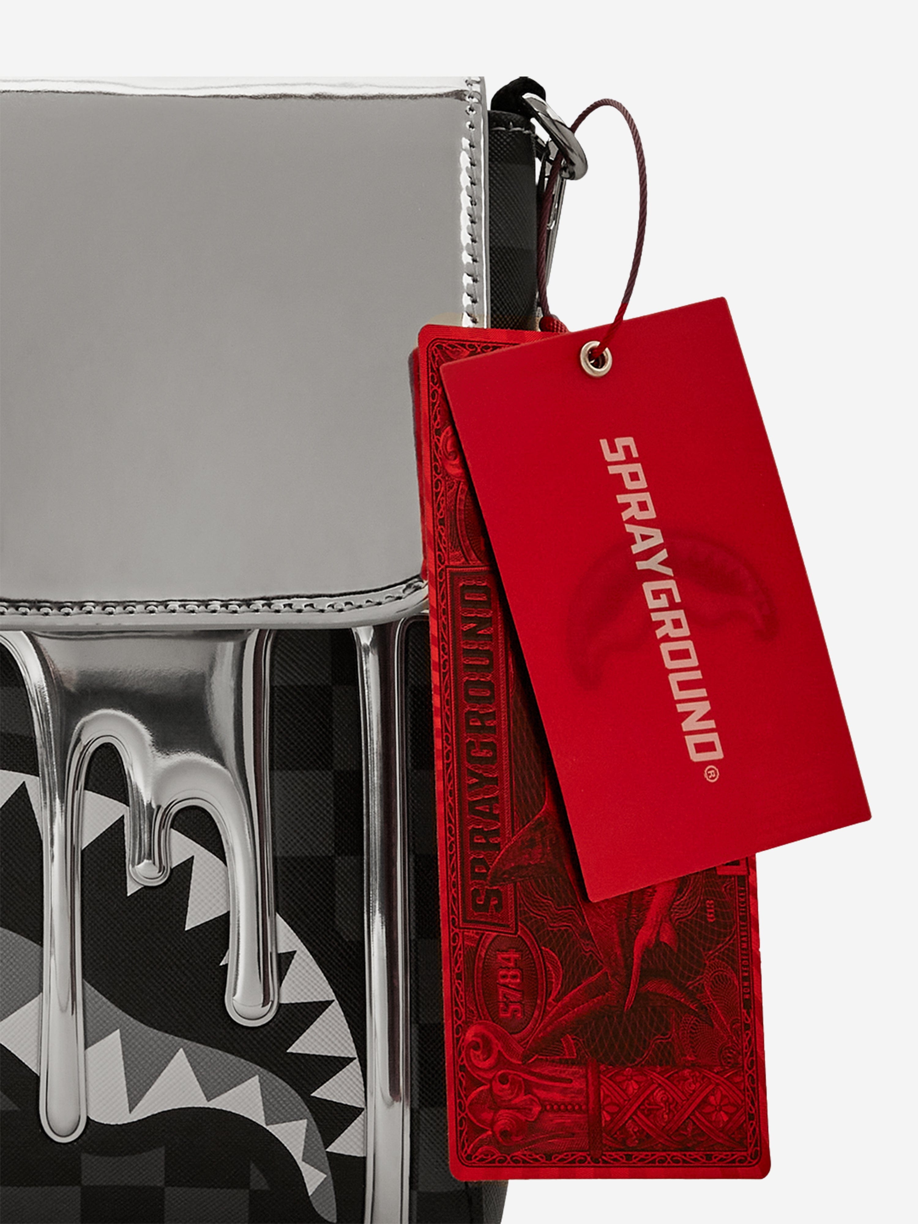 Sprayground Kids Metallic Drips Messenger Bag in Black (25.5cm) Clearance Discounts