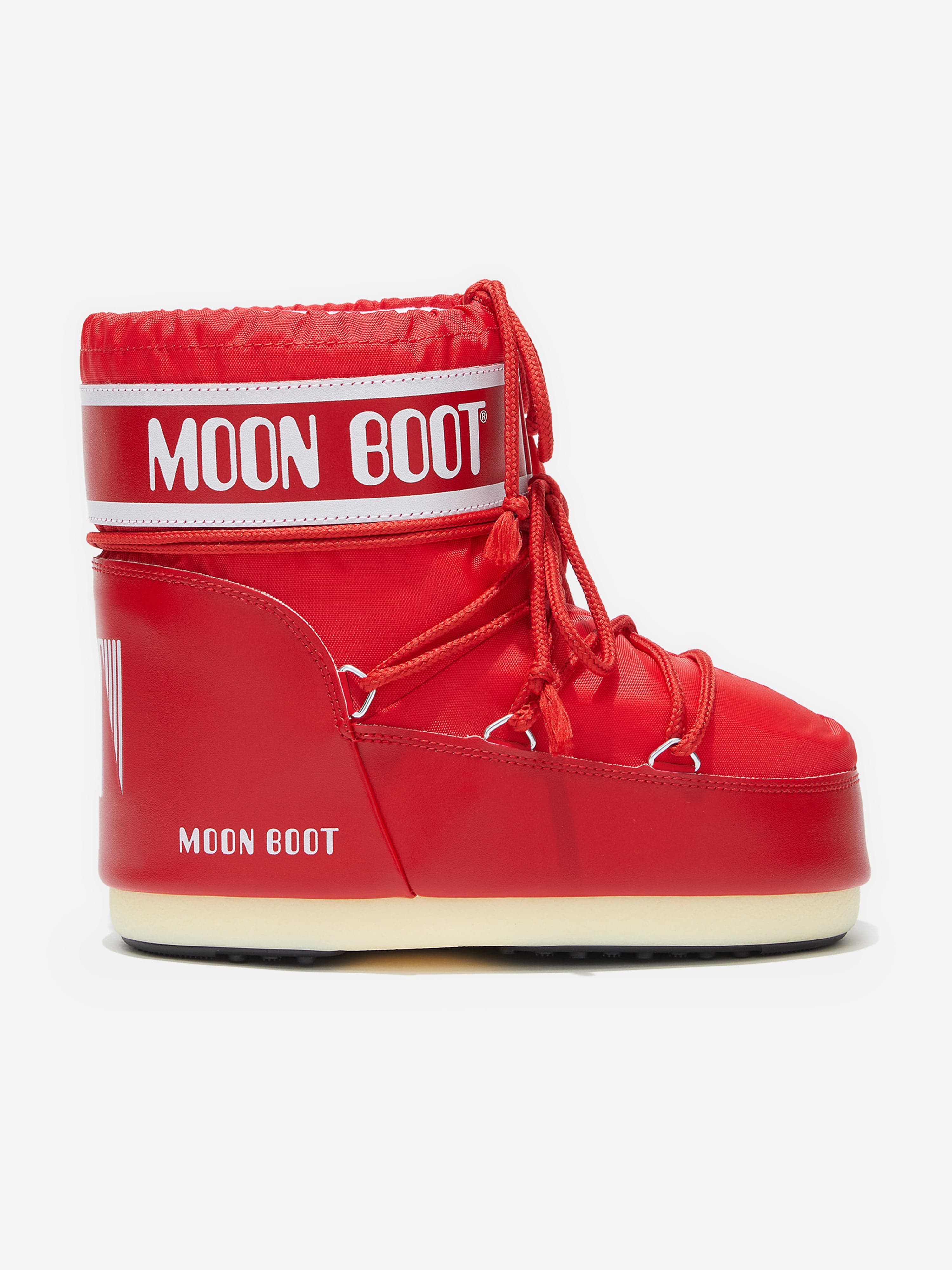Moon Boot Girls Icon Low Boots in Red Cheap New Arrival
