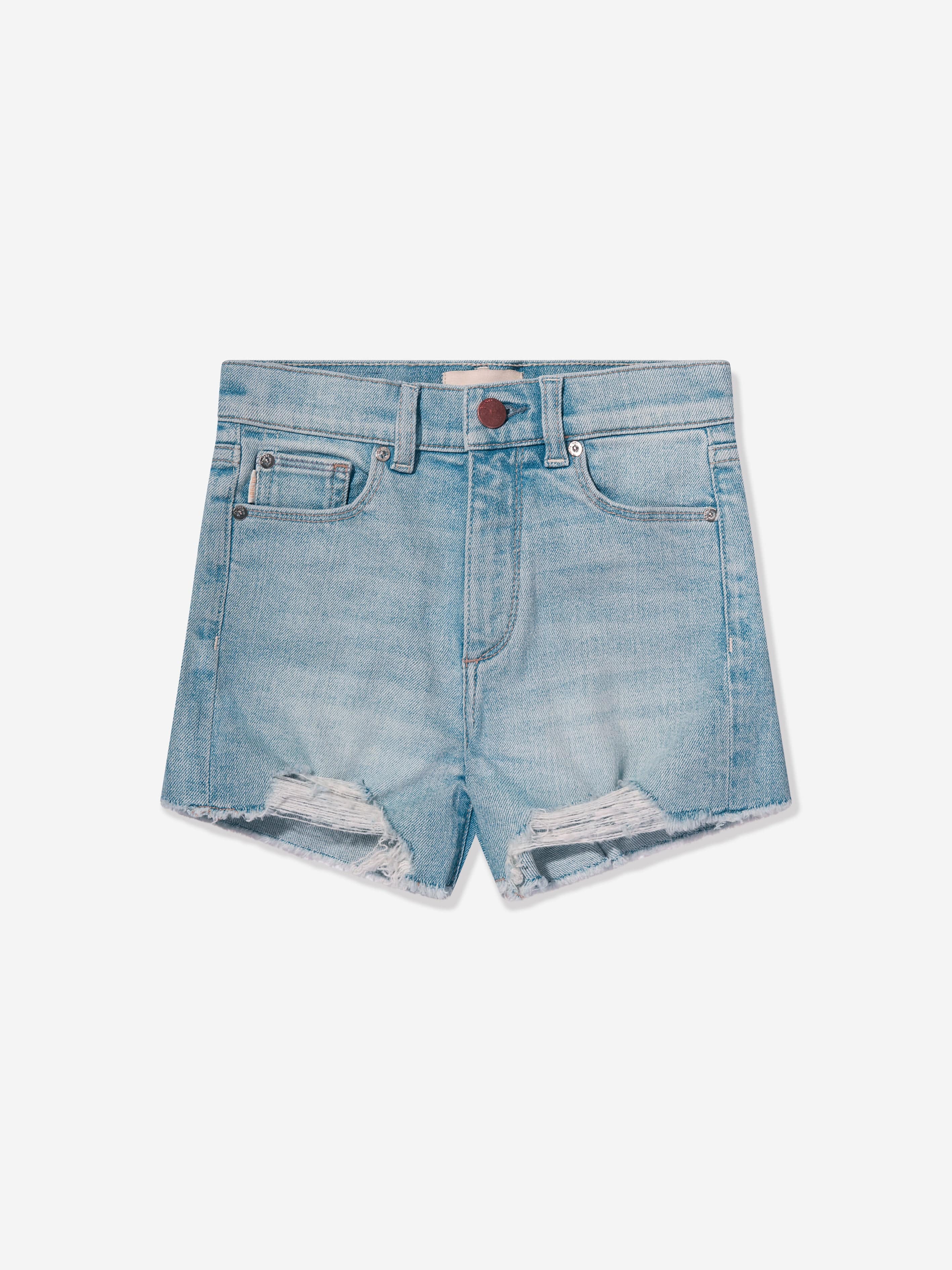 DL1961 Girls Lucy High Rise Shorts in Blue Cheap Sale 100% Guaranteed