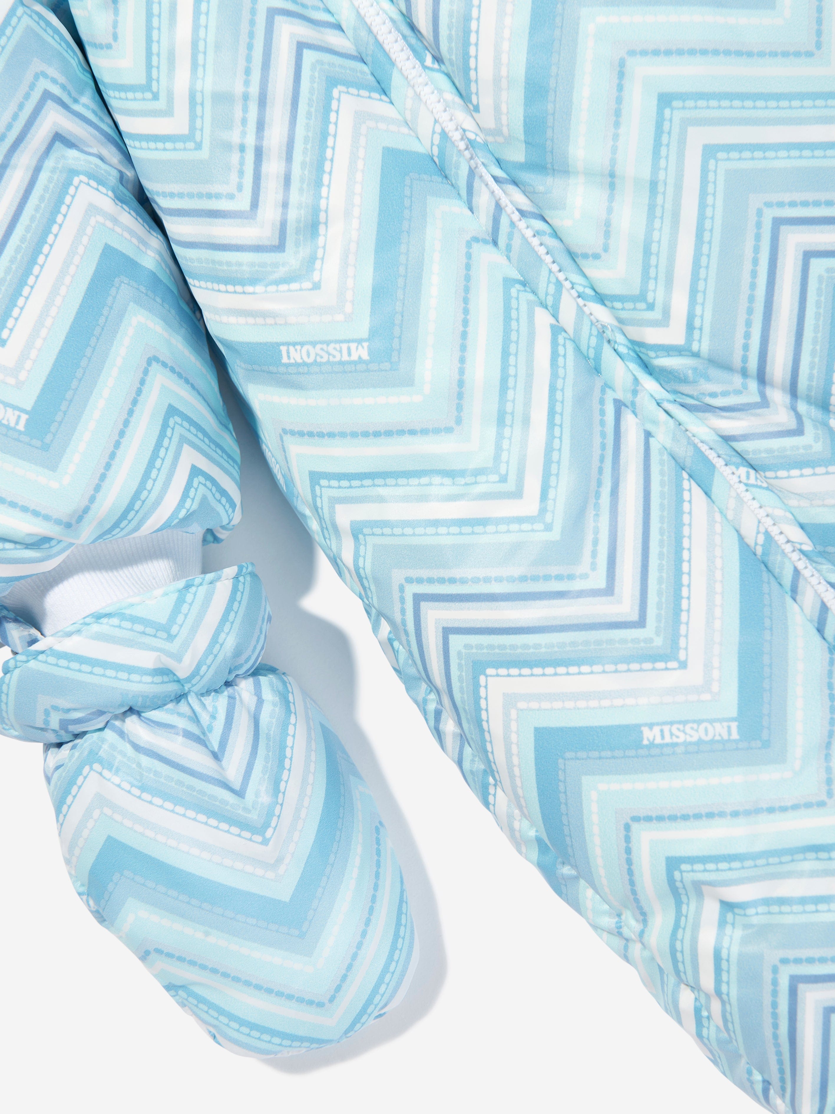 Missoni Baby Boys Zigzag Snowsuit in Blue Visit New Online