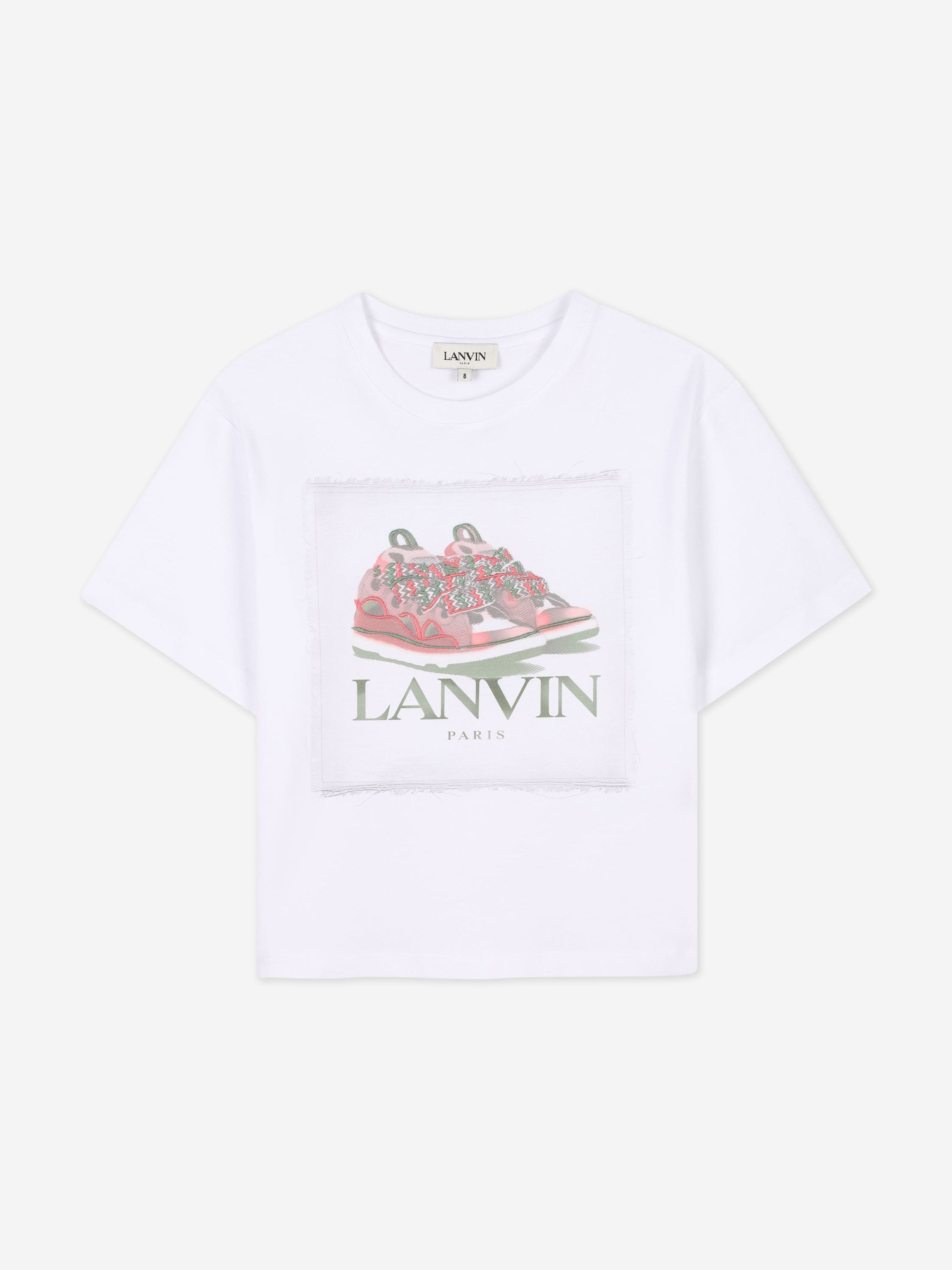 Girls Curb Trainers T-Shirt in White Huge Surprise For Sale