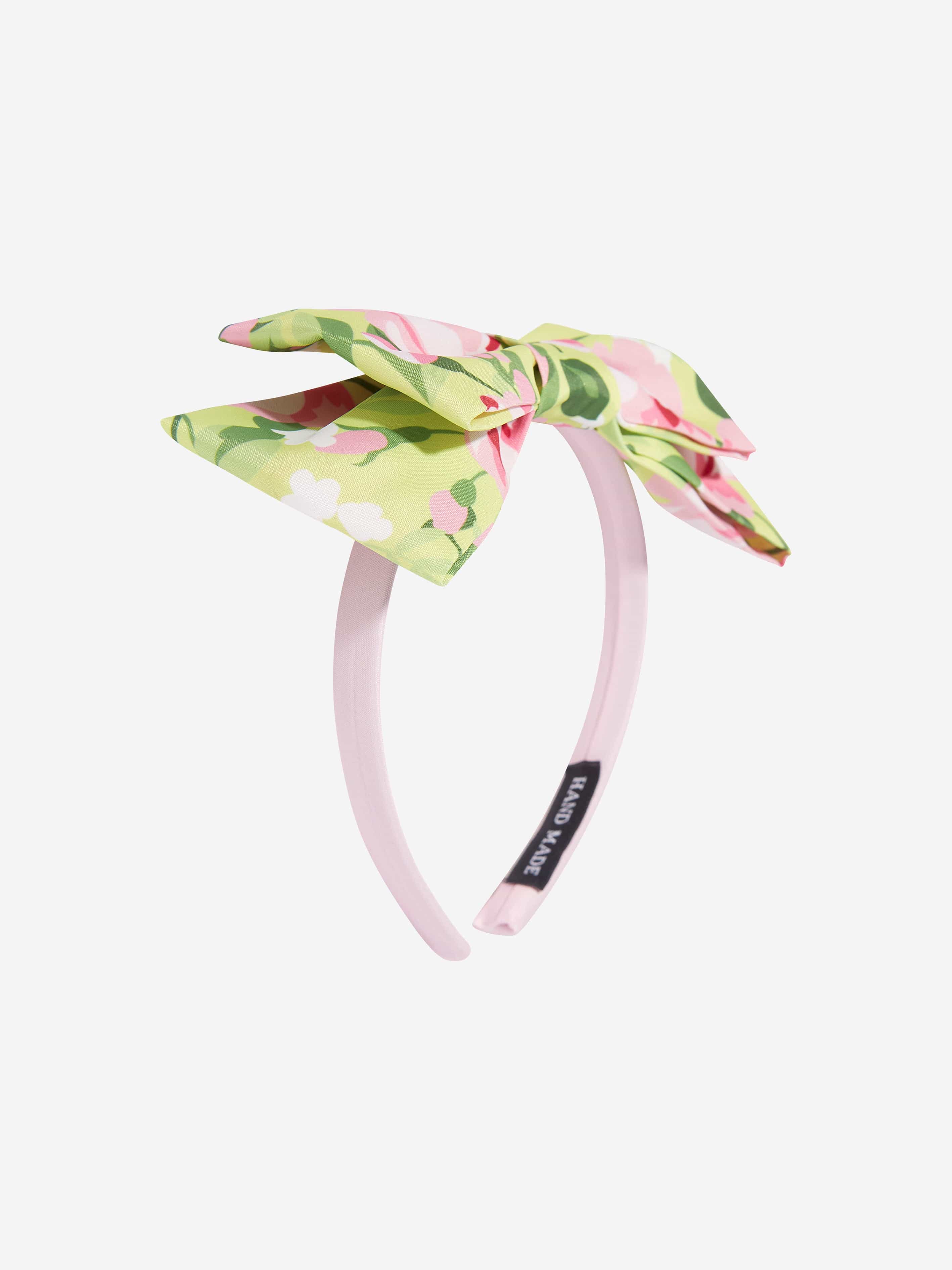 Mama Luma Girls Flower Print Headband in Yellow Sale Wholesale Pice
