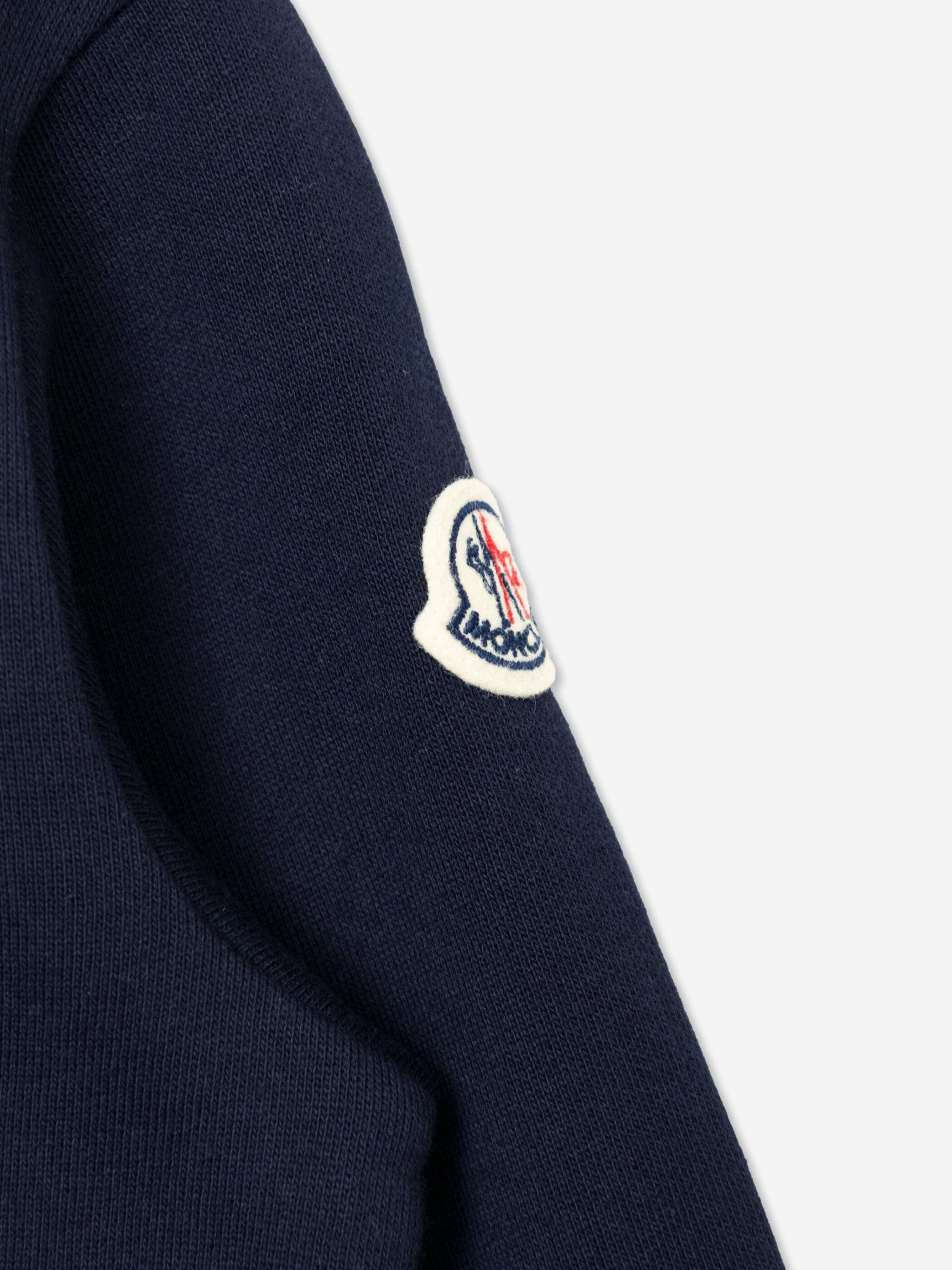 Moncler Enfant Boys Logo Sweatshirt in Navy Pictures Online