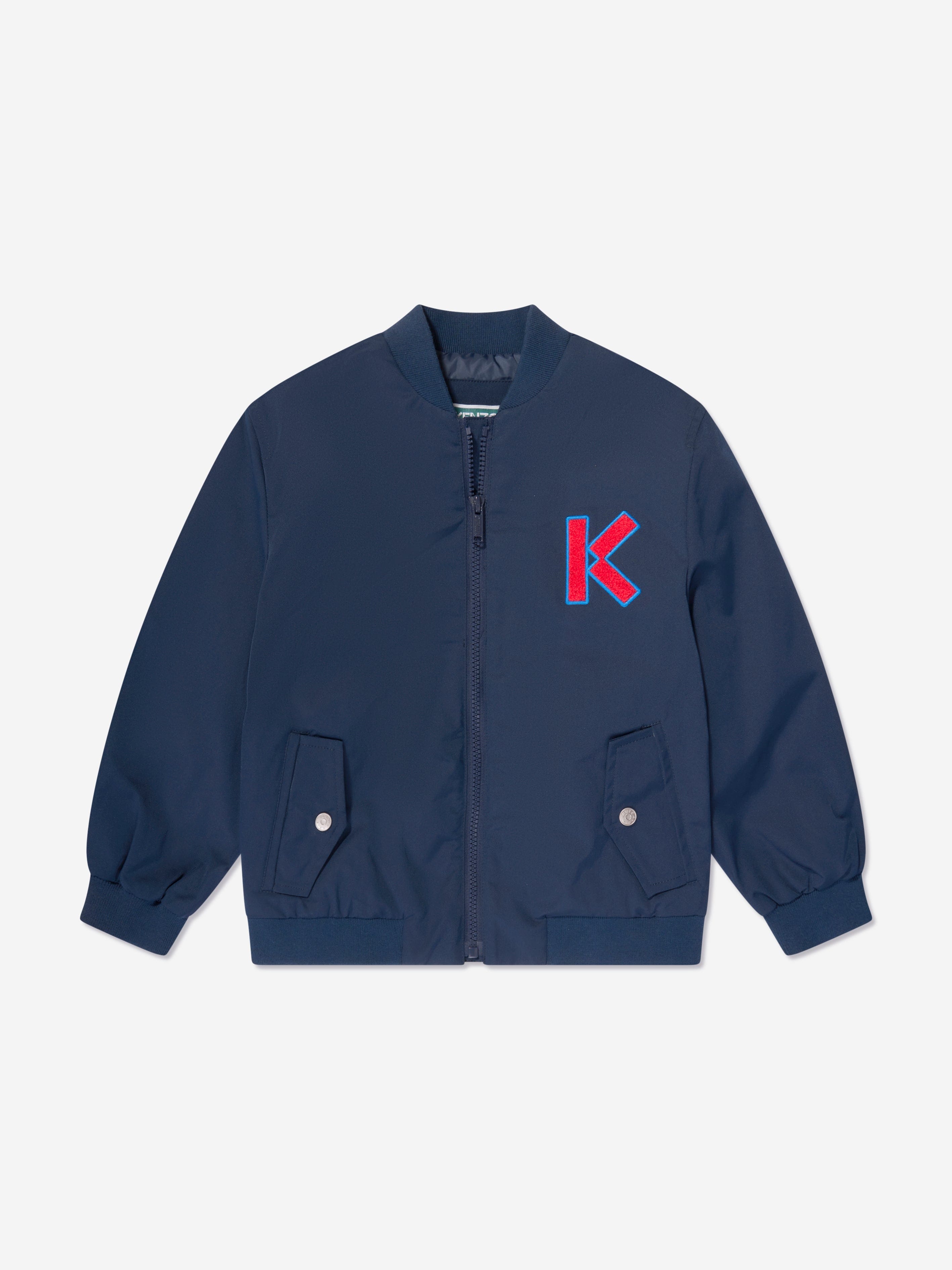 KENZO Kids Logo Zip Up Jacket in Navy Reliable Online