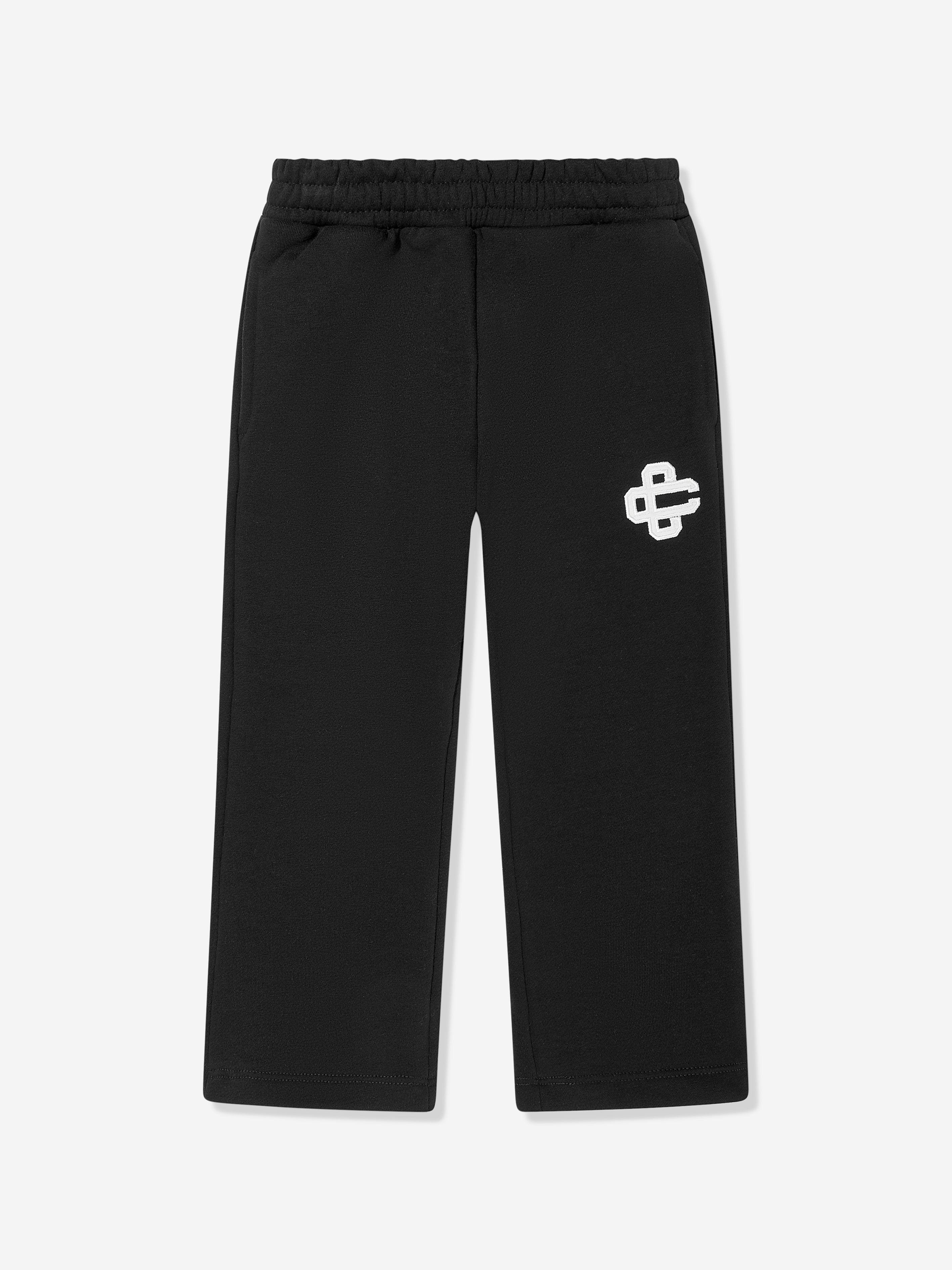 The Couture Club Kids Emblem Applique Joggers in Black Free Shipping Sale Online