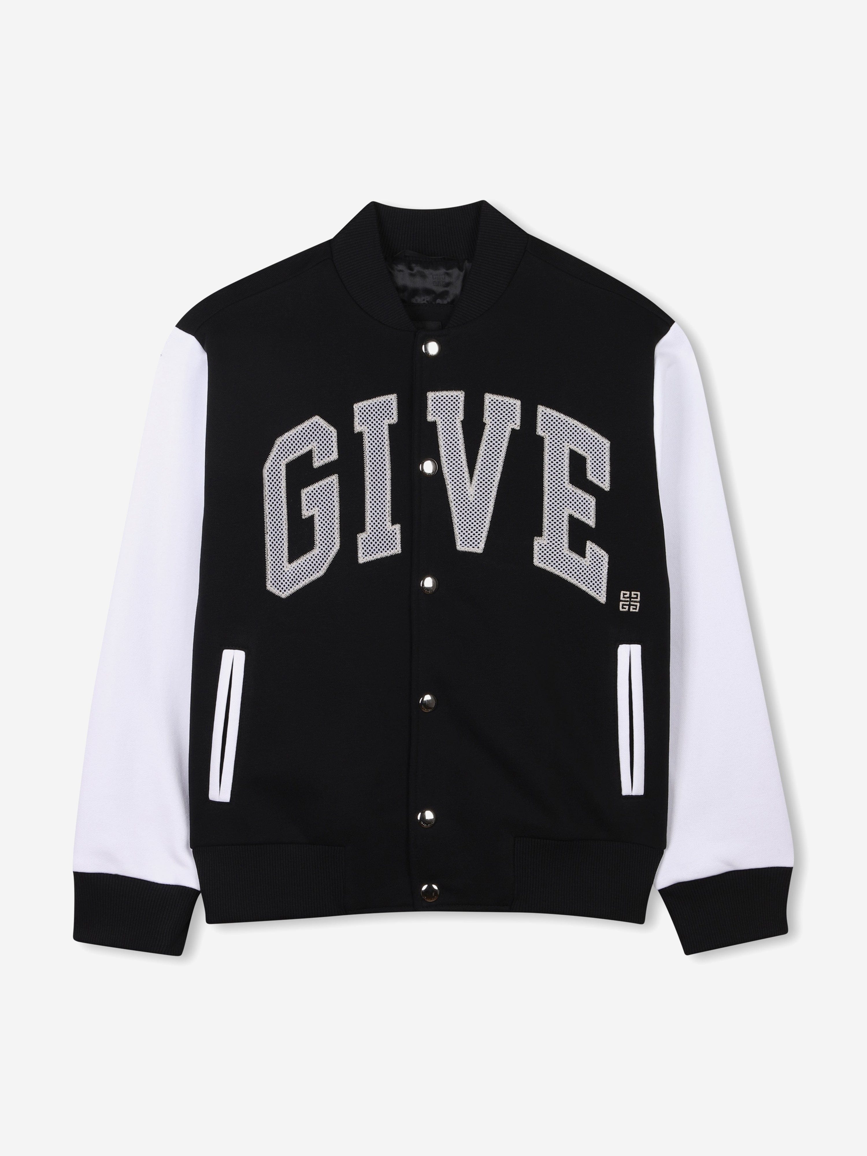 Boys Fleece Varsity Bomber Jacket in Black How Much For Sale