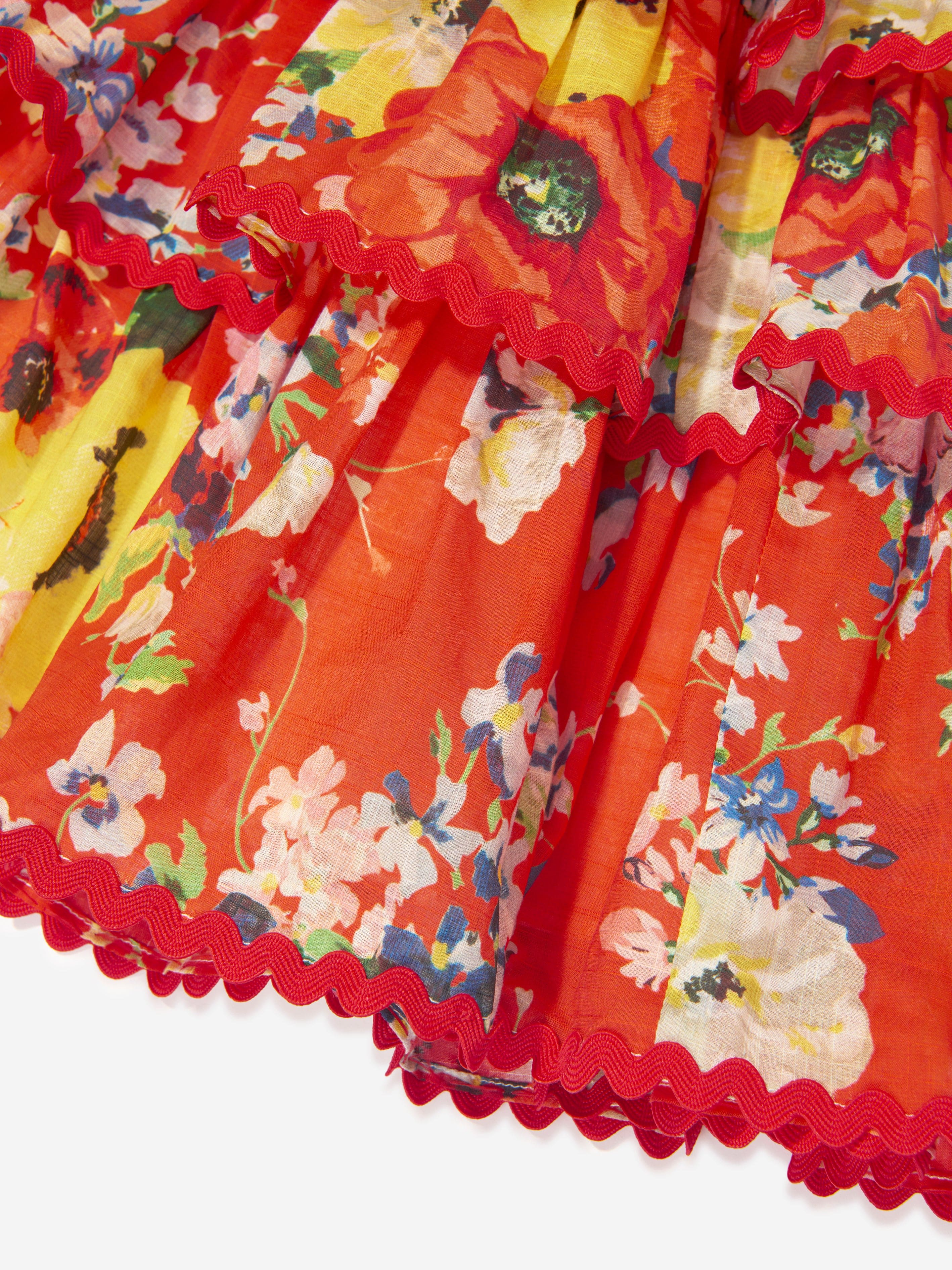 Zimmermann Girls Alight Tiered Halter Dress in Red Sale Visa Payment