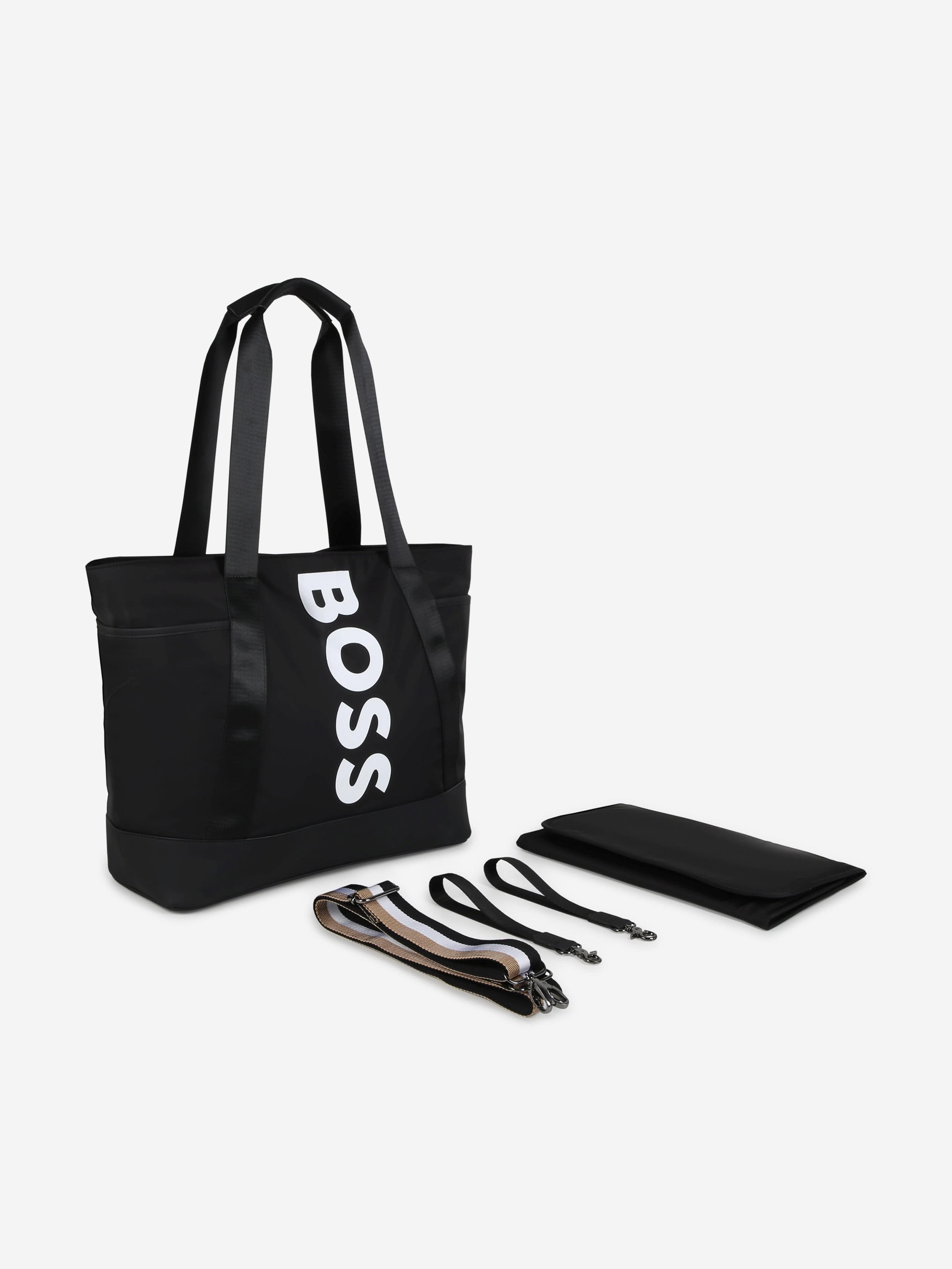 BOSS Baby Logo Print Changing Bag in Black (47cm) Cheap Perfect