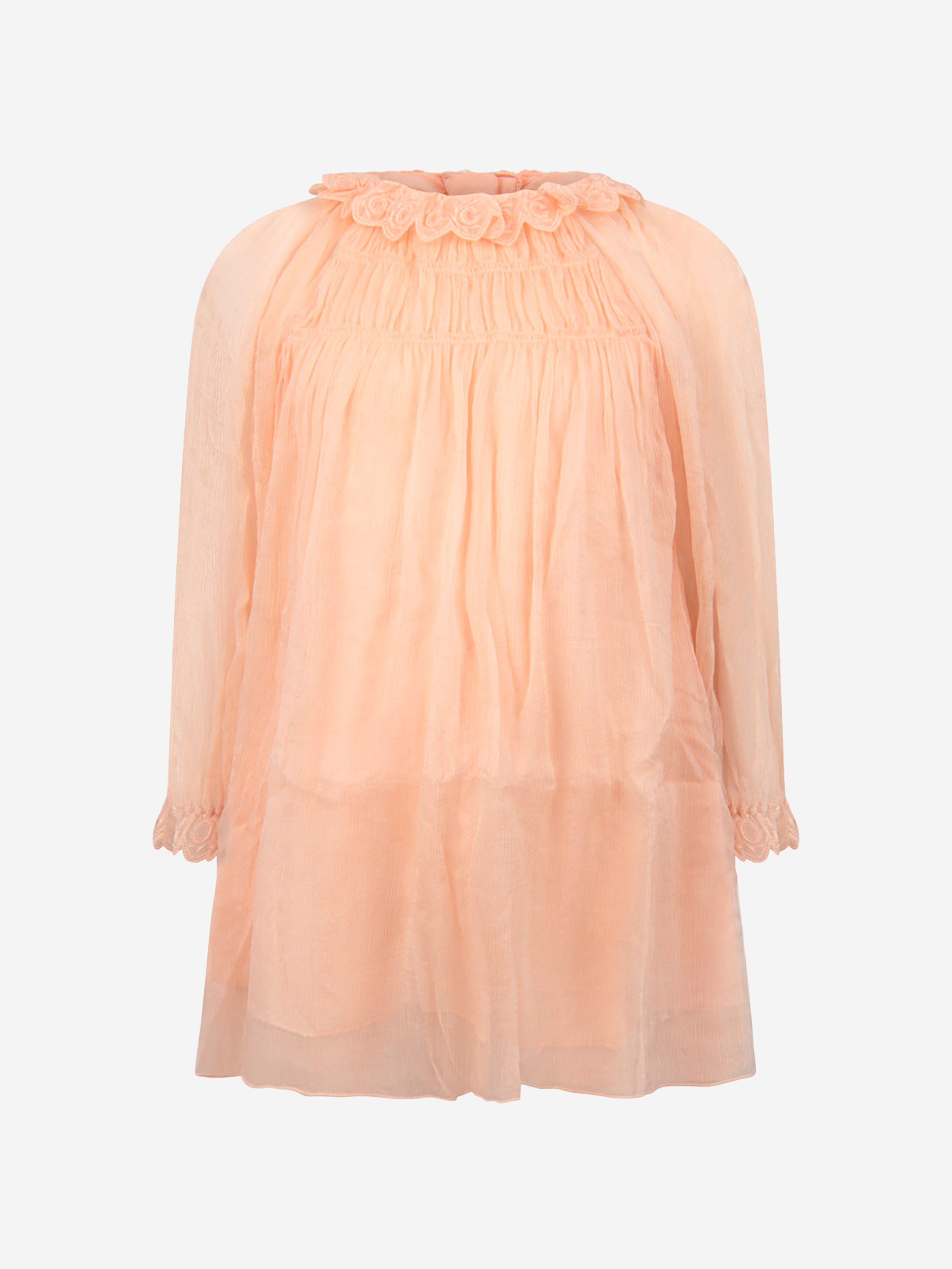 Chloe Girls Light Pink Silk Dress Footlocker Online