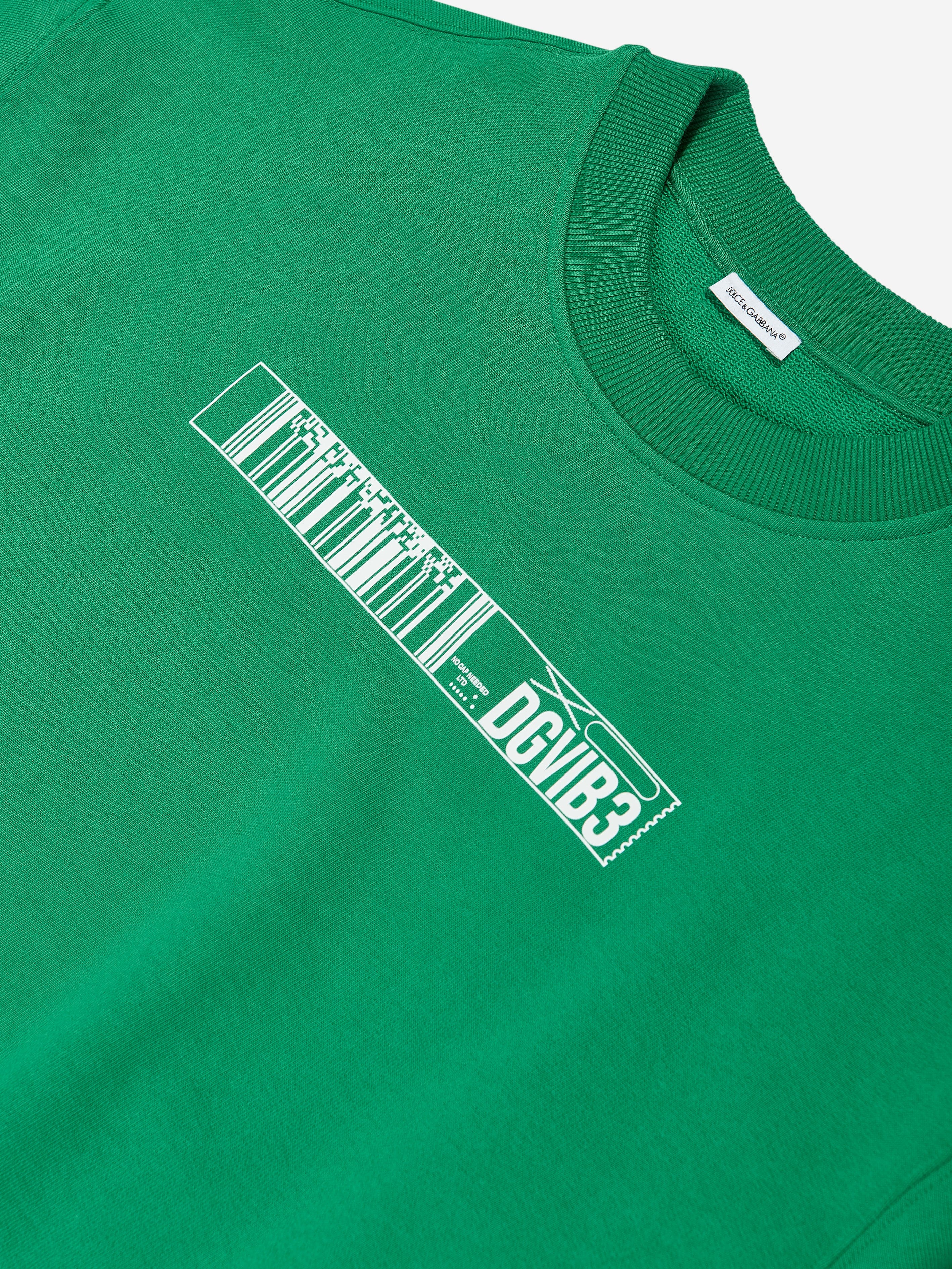 Dolce & Gabbana Boys DG Vibe Sweatshirt in Green Limited Edition Sale Online