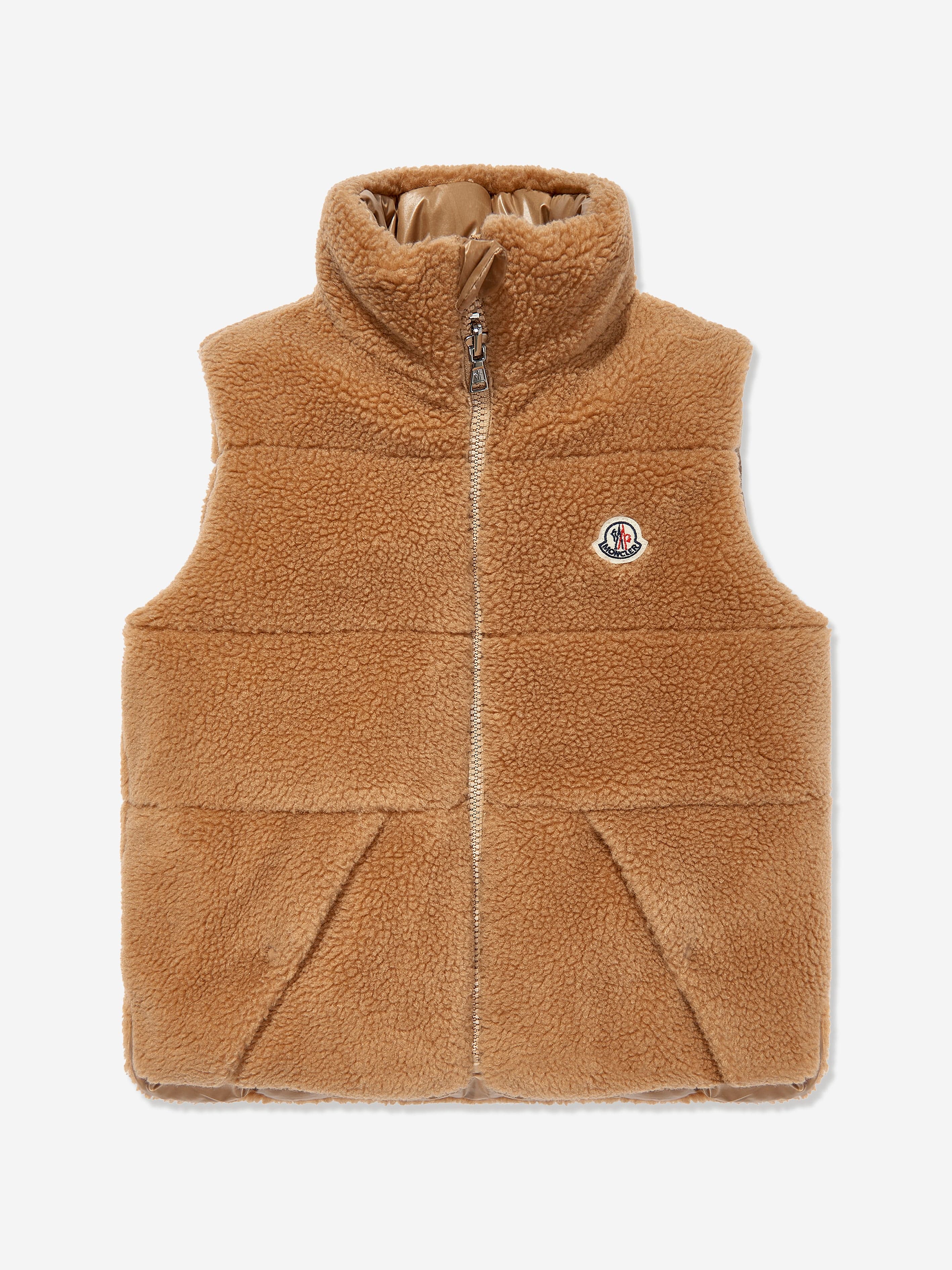 Moncler Enfant Boys Down Padded Reversible Colbricon Gilet in Beige Get Authentic Cheap Online
