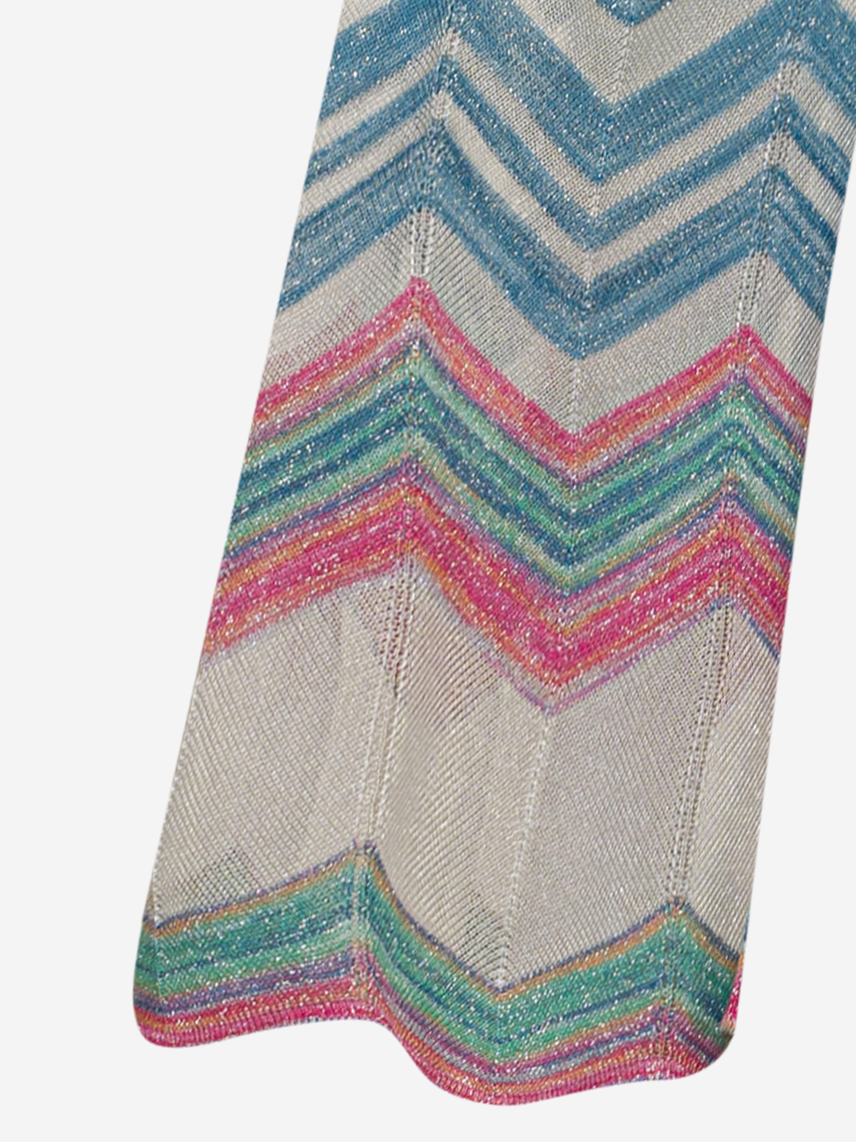 Missoni Girls Zigzag Knit Trousers in Multicolour With Paypal Low Pice