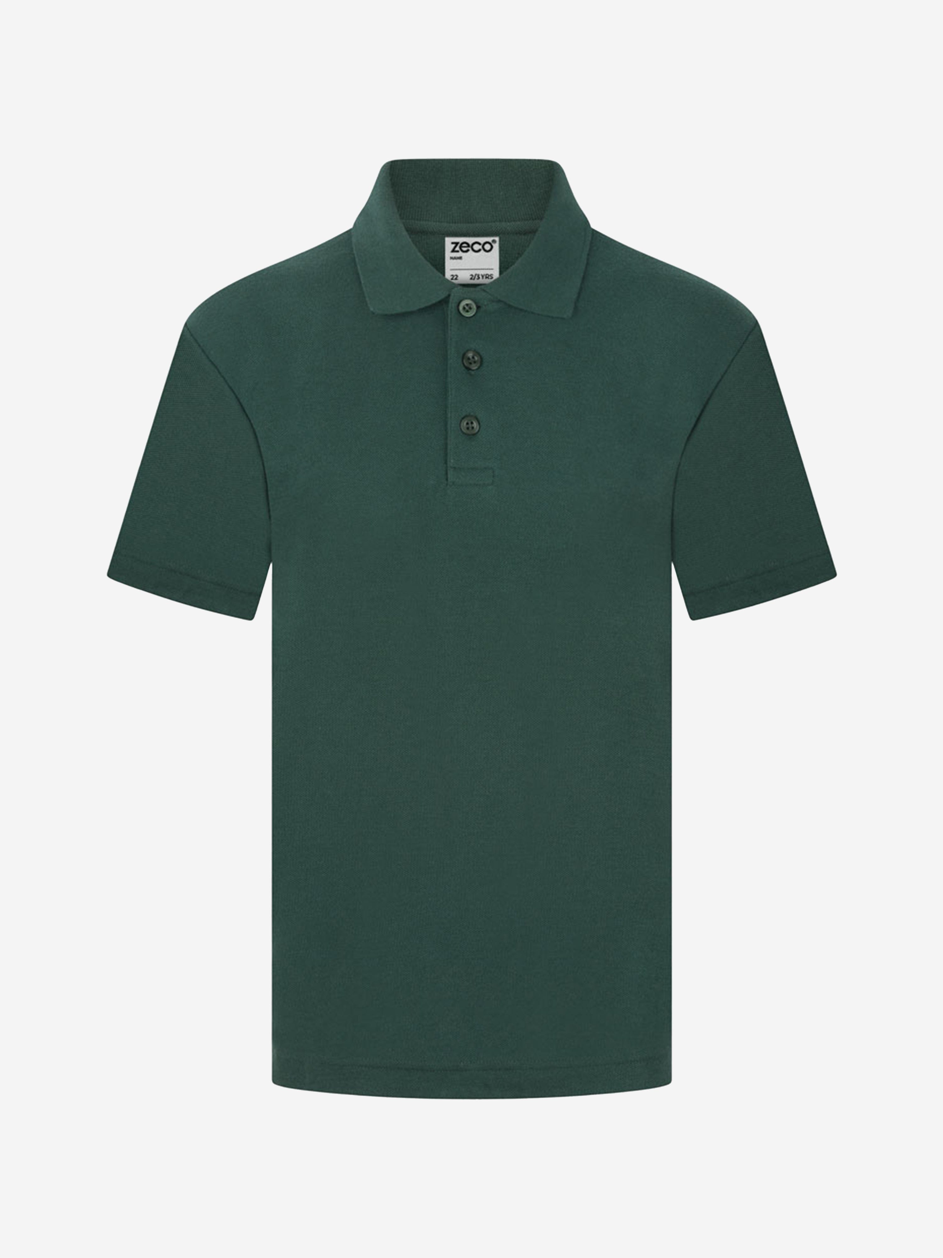 Zeco Kids School Polo Shirt in Green Brand New Unisex