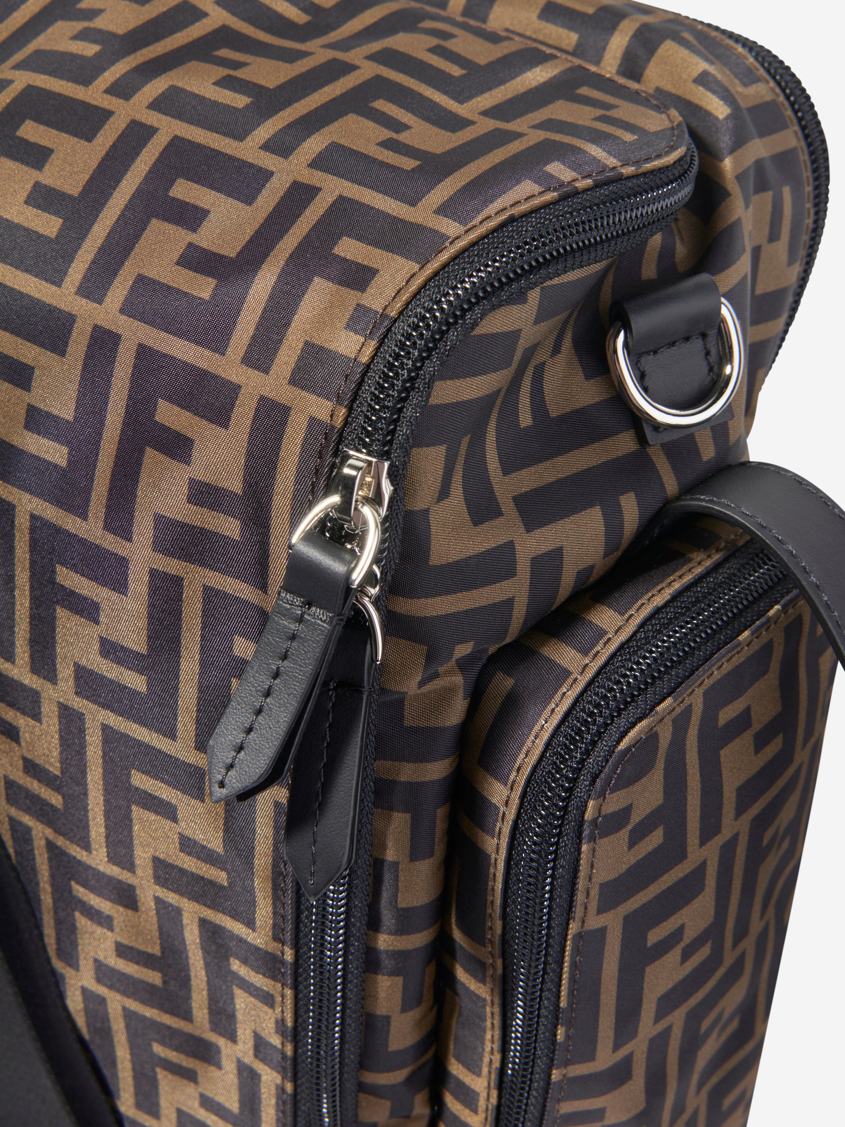 Fendi Baby FF Logo Changing Bag in Brown (40cm) Cheap Sale Free Shipping