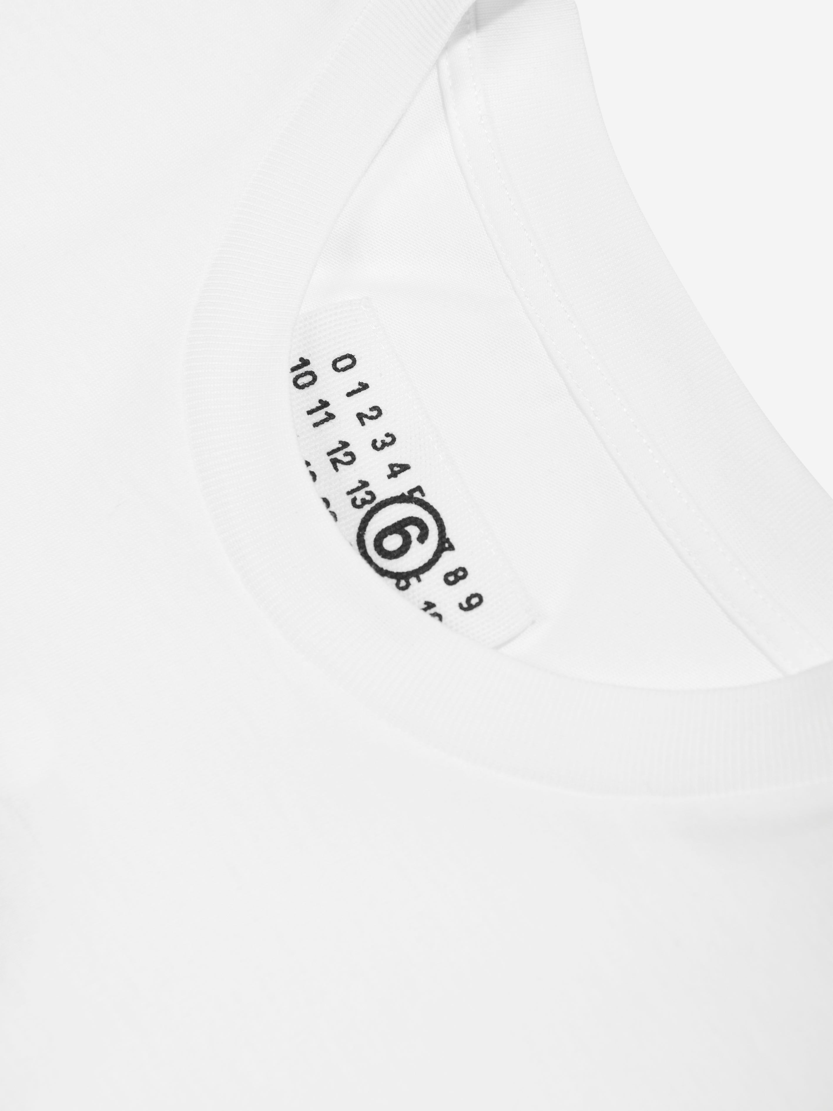 MM6 Maison Margiela Kids 6 Logo T-Shirt in White Free Shipping Release Dates