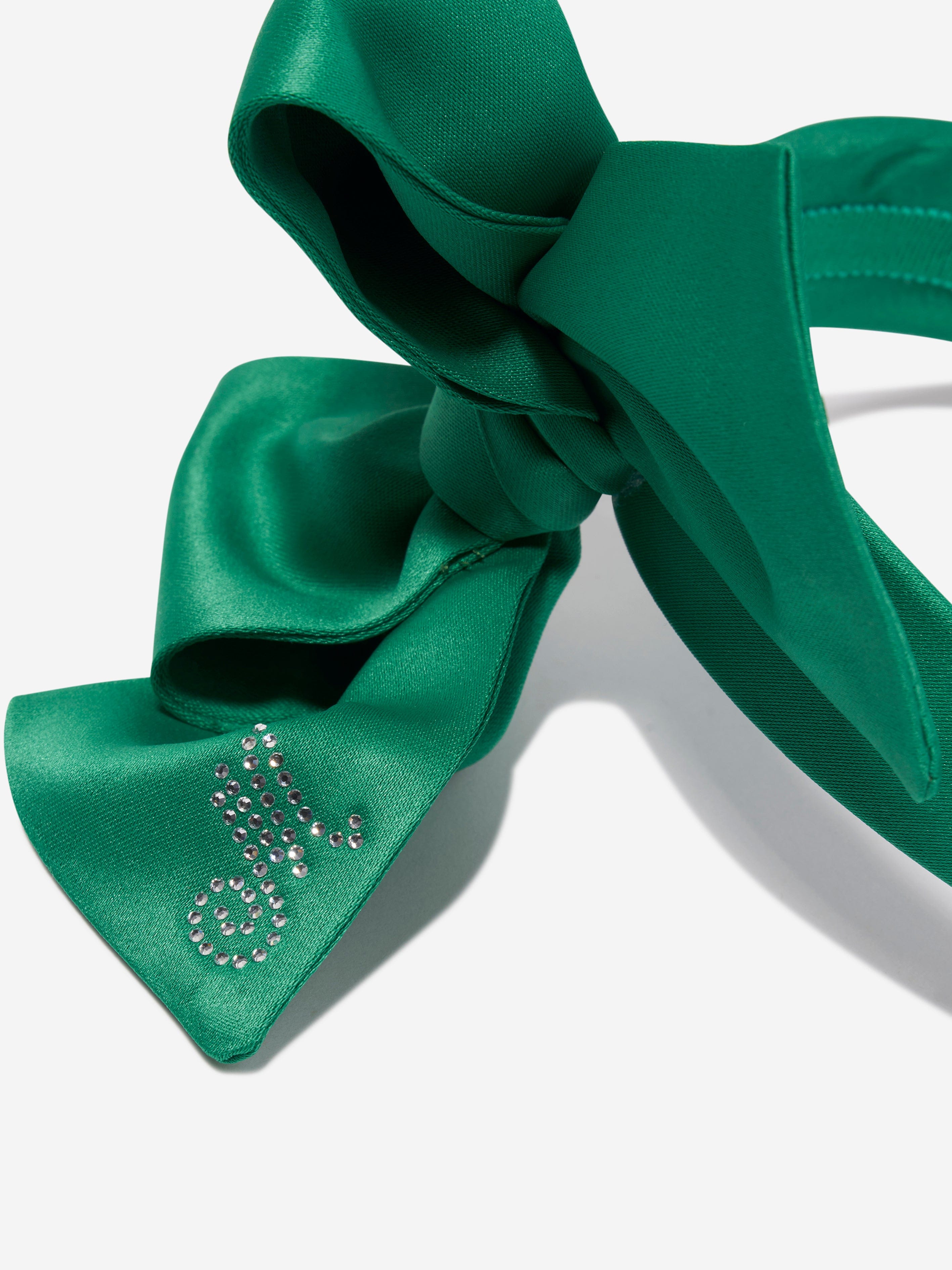 Monnalisa Girls Duchess Bow Headband in Green Clearance Big Sale