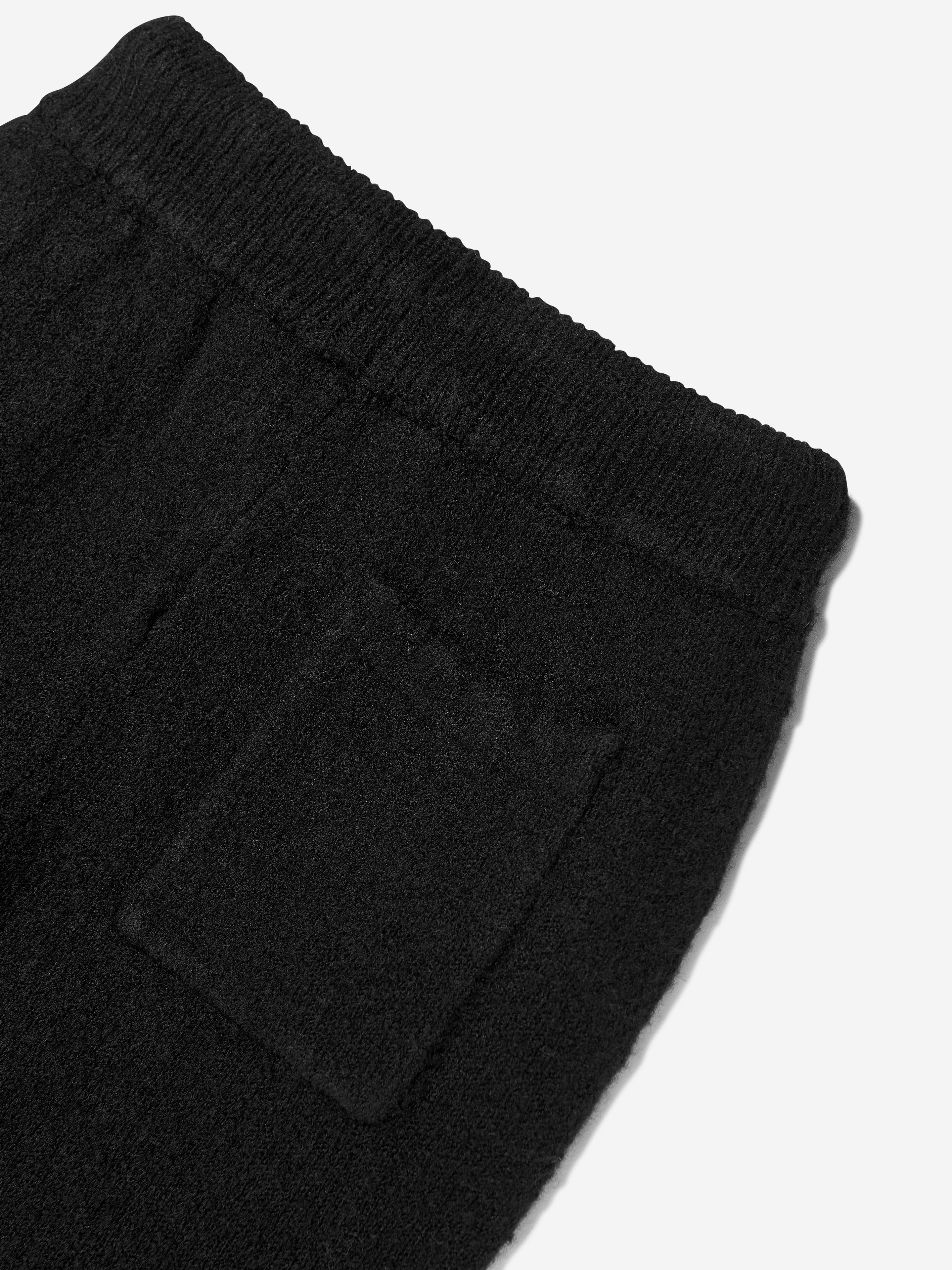 The Couture Club Kids Fluffy Knit Emblem Joggers in Black Best Deals
