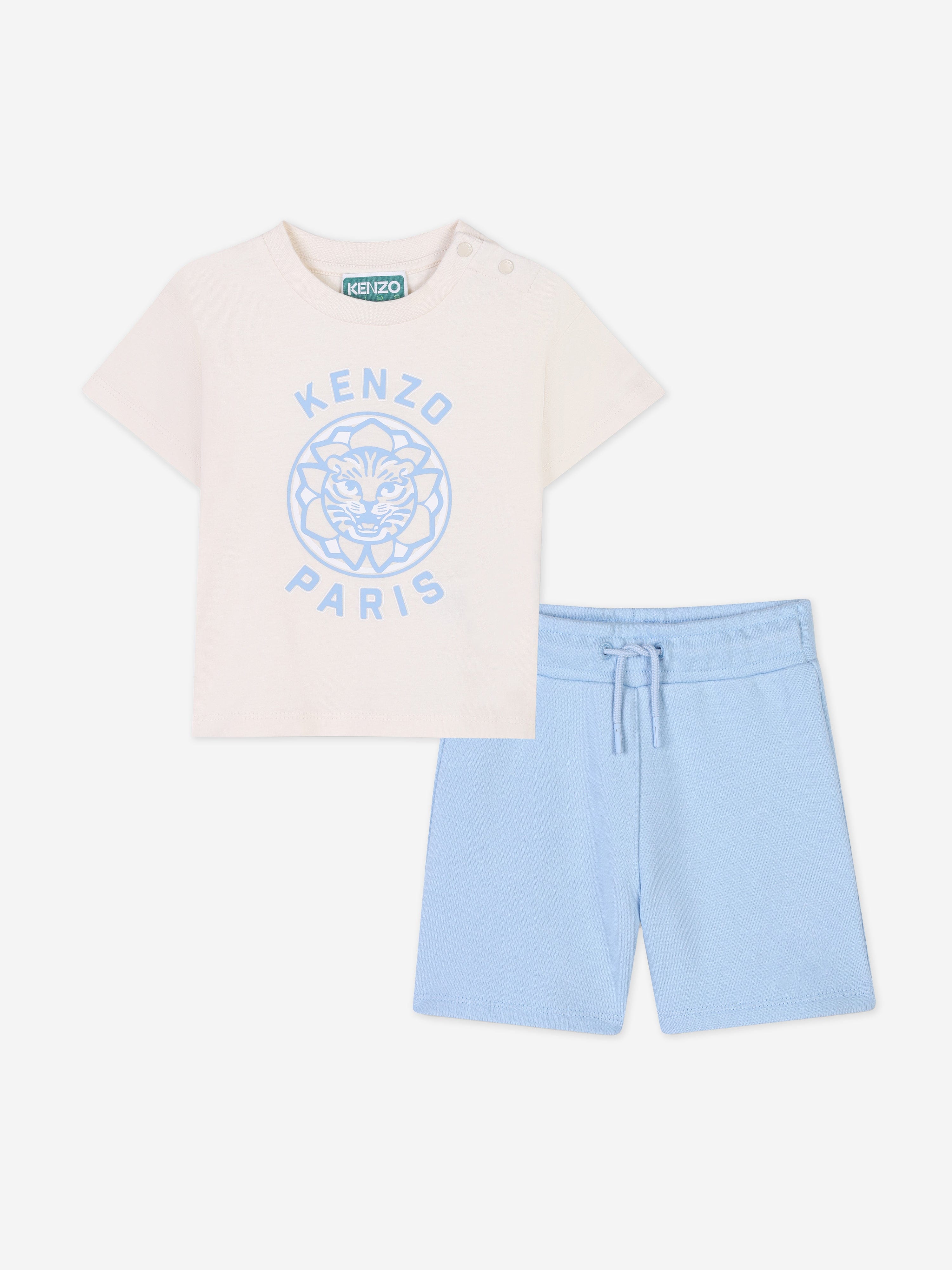 Baby Boys Tiger Short Set in Blue Clearance Inexpensive