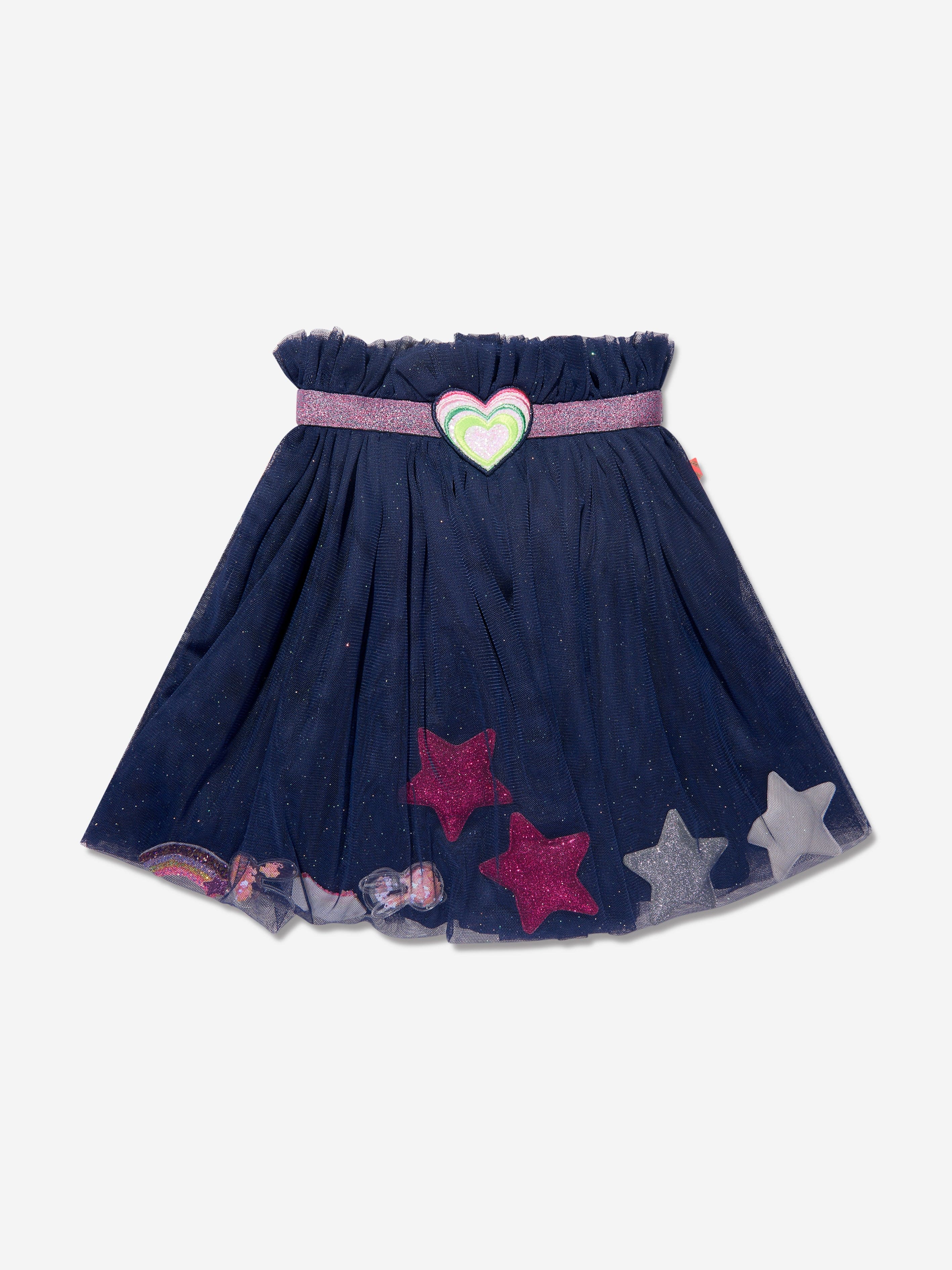 Billieblush Girls Tulle Star Skirt in Navy Outlet Top Quality