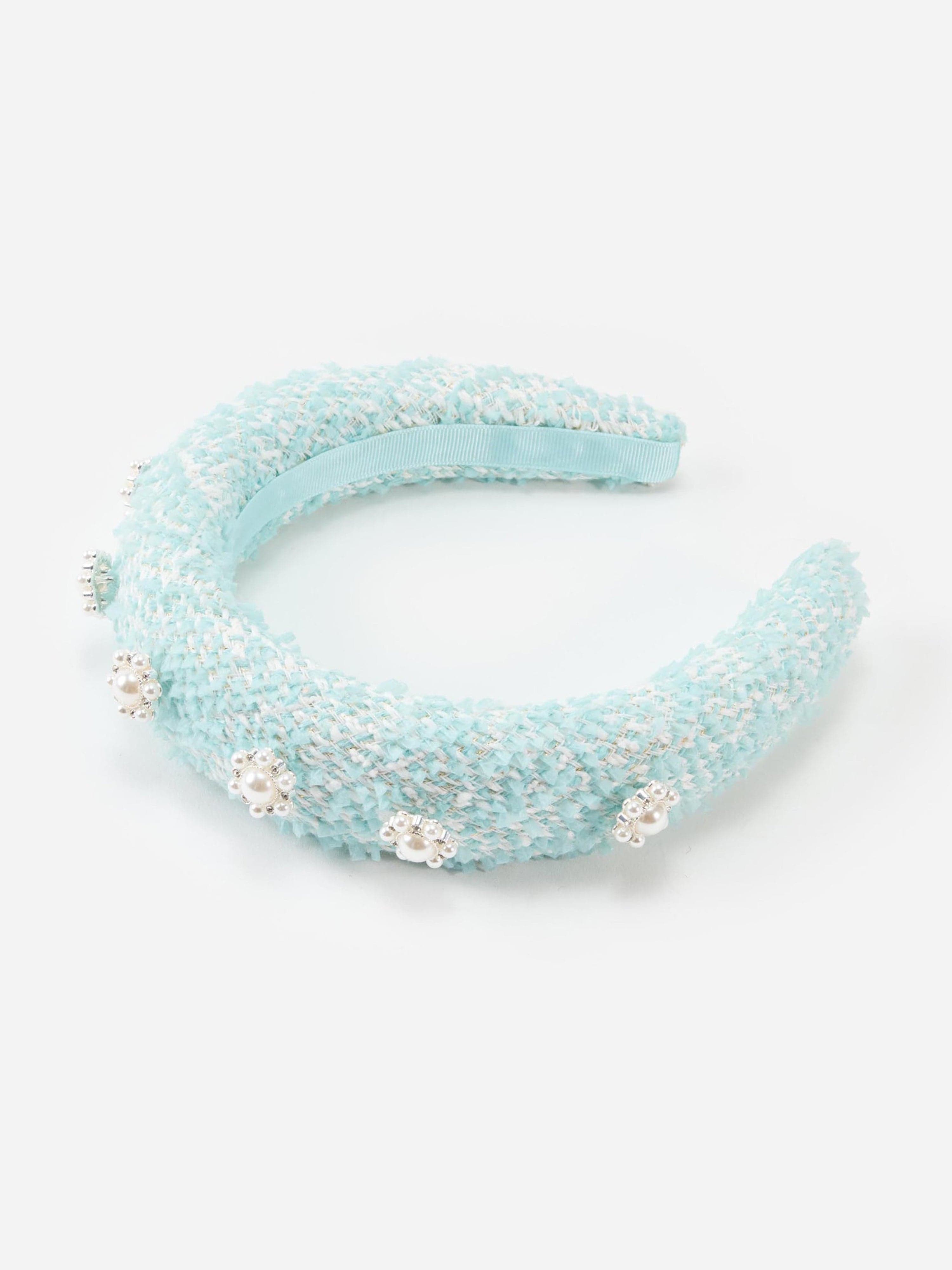 Girls Boucle 3D Flower Headband in Green Outlet Geniue Stockist
