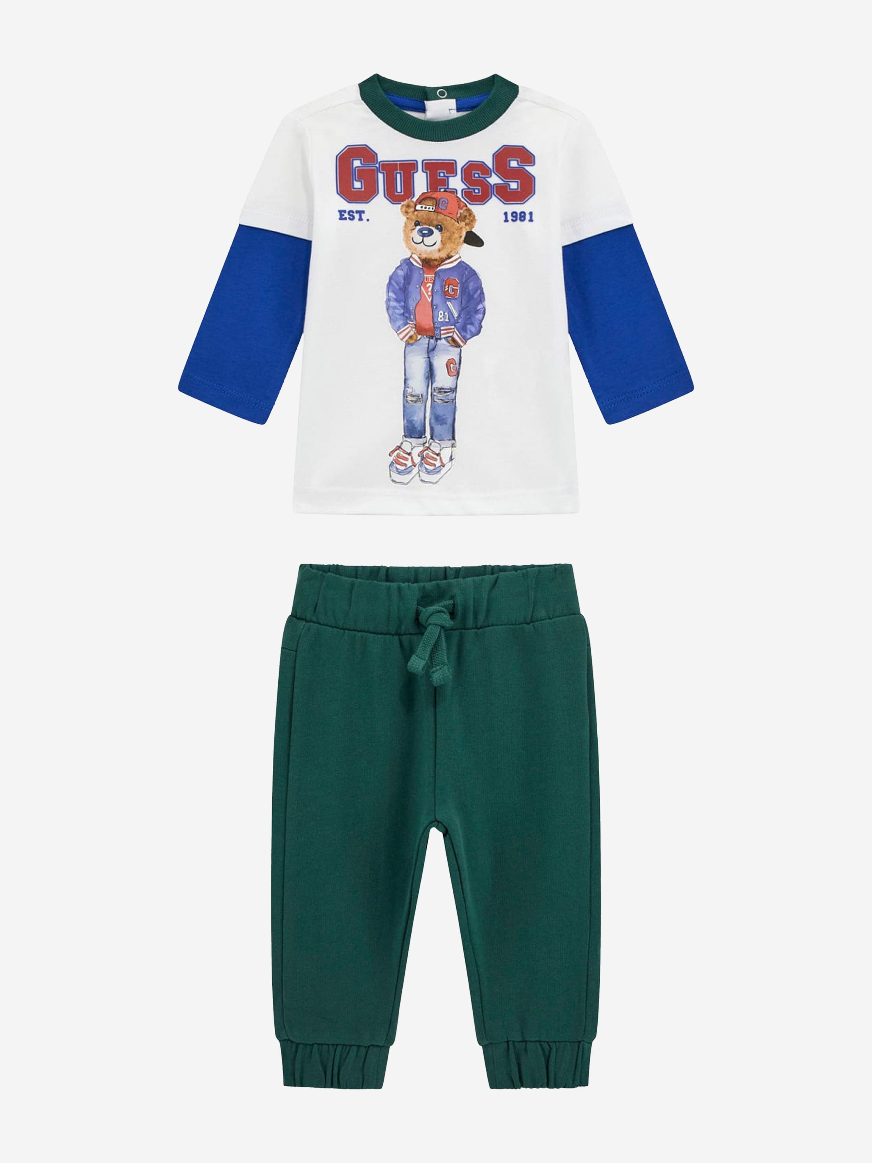 Baby Boys T-Shirt and Pants Set in White Safe Shopping Cheap Online