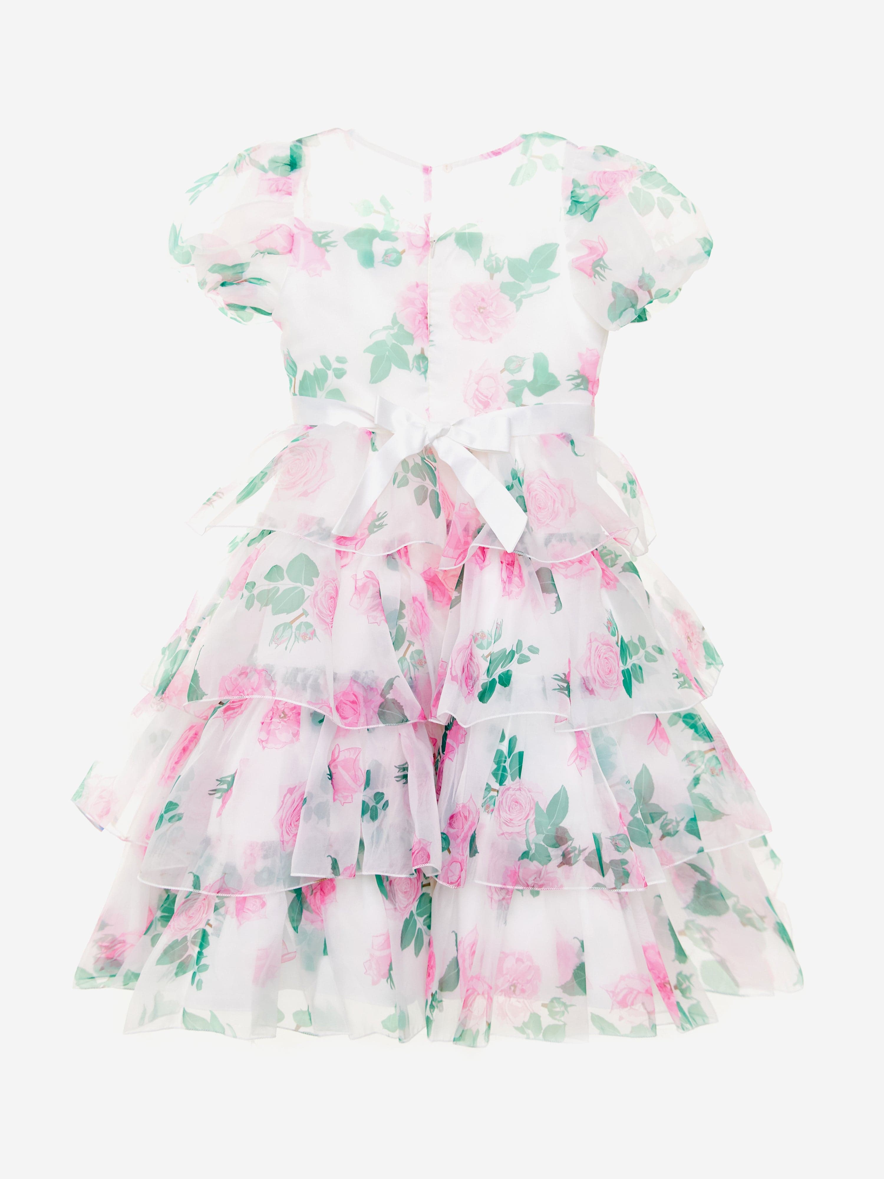 Girls Peony Princess Dress in White Cheap Explore