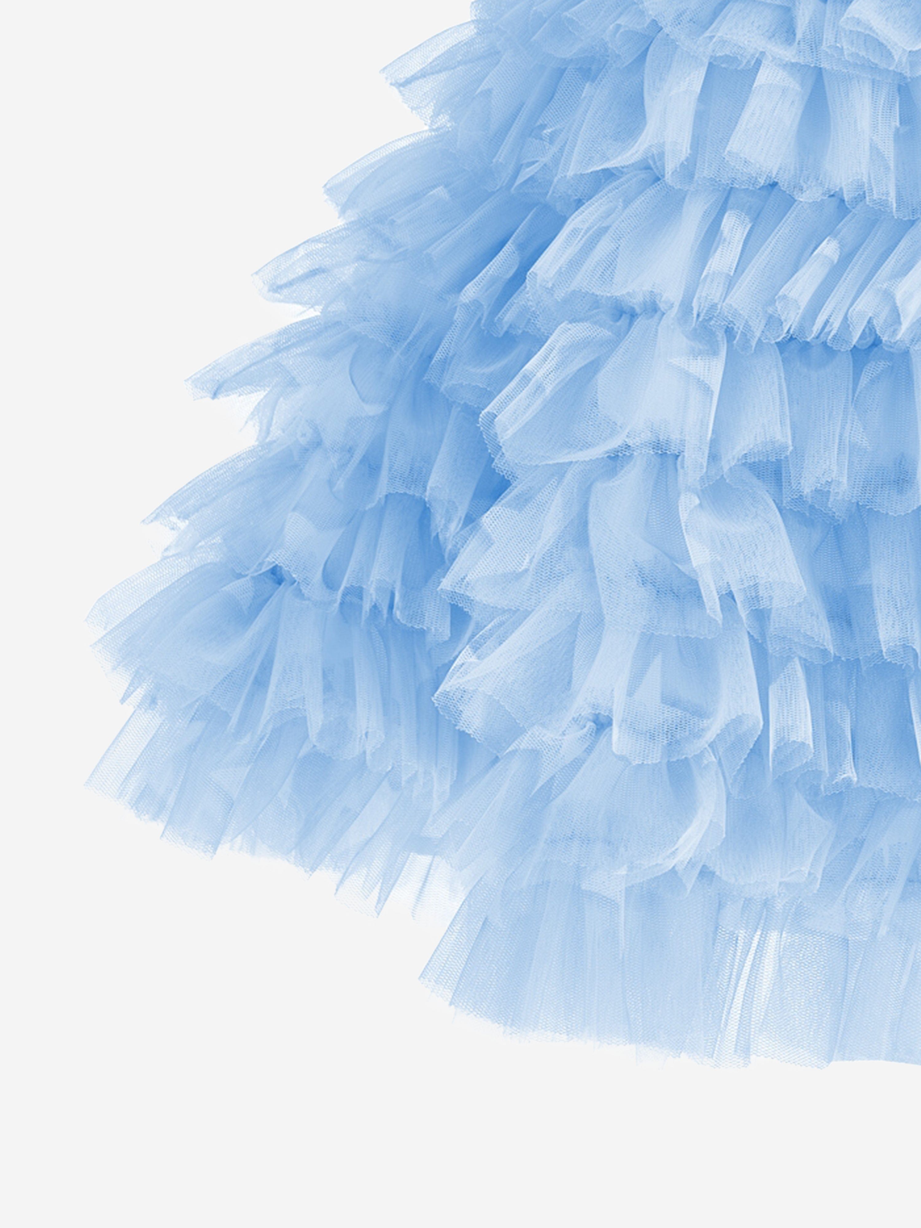 Monnalisa Girls Tulle Star Dress in Blue Where To Buy Low Pice