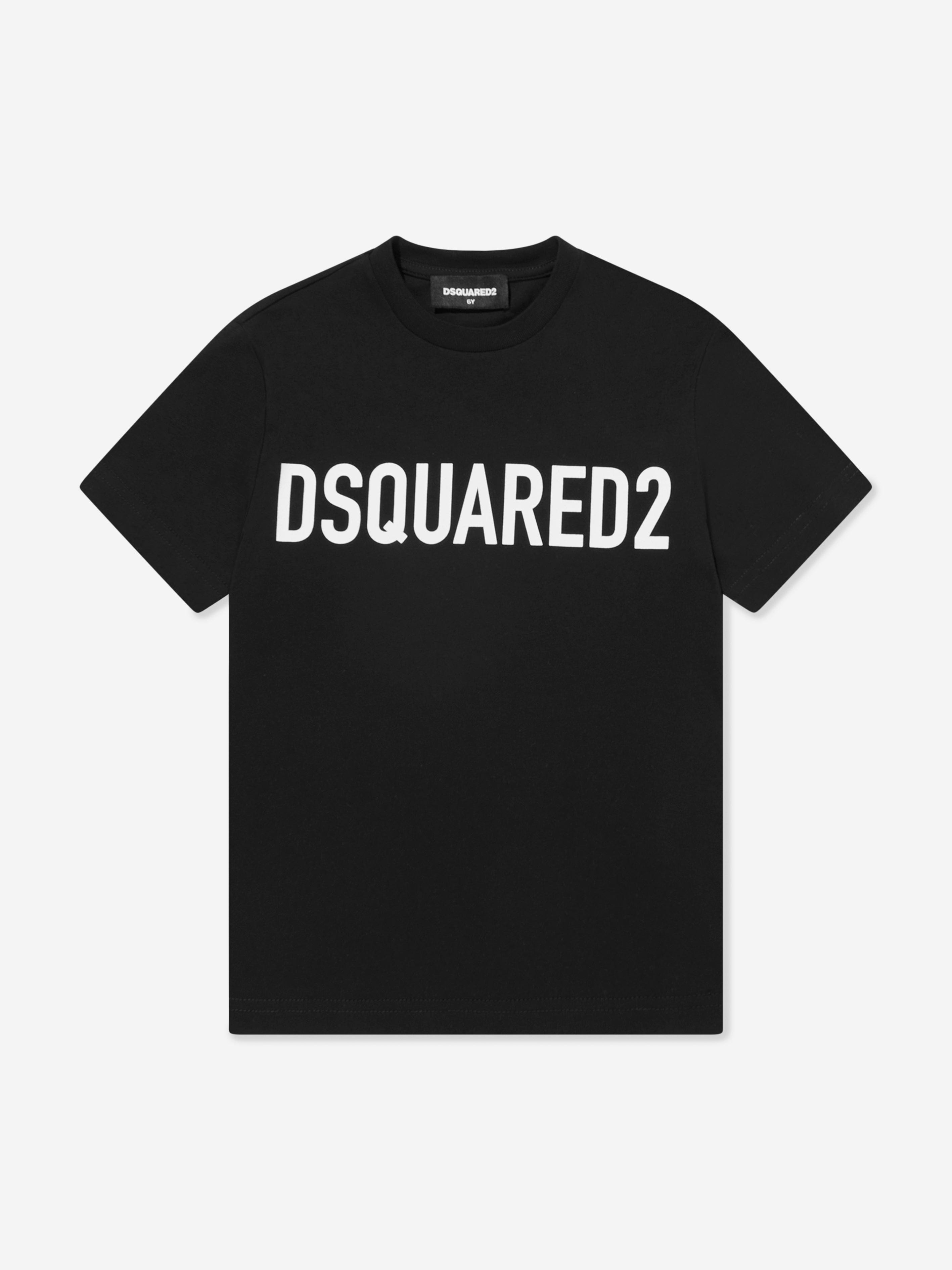 Dsquared2 Kids Logo Print T-Shirt in Black Cheap Sale Brand New Unisex